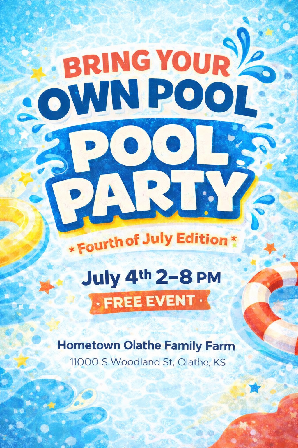 Bring Your Own Pool Party – Fourth of July Edition + Sip &amp; Shop!