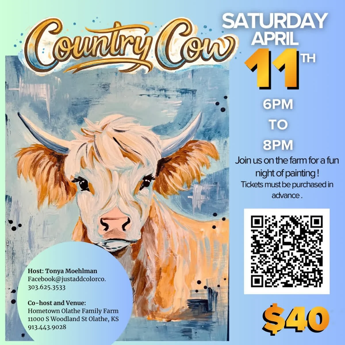 Country Cow Paint Night