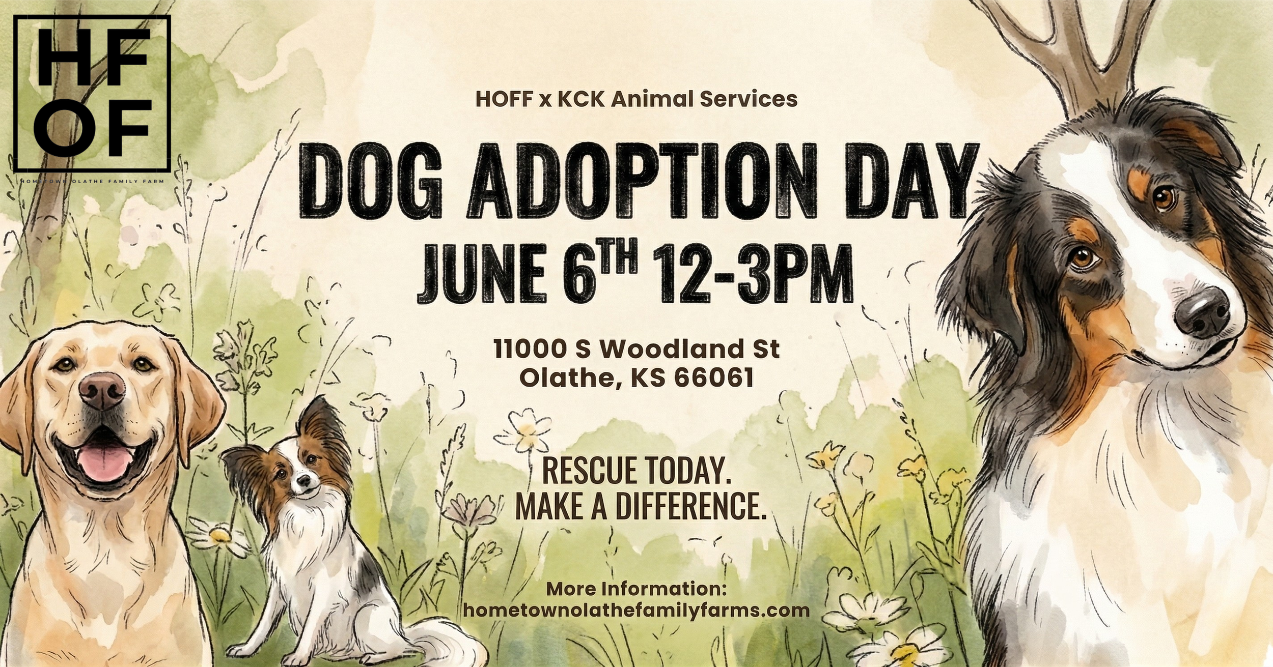 Dog Adoption Day! Friends of KCK Animal Services | June 6th