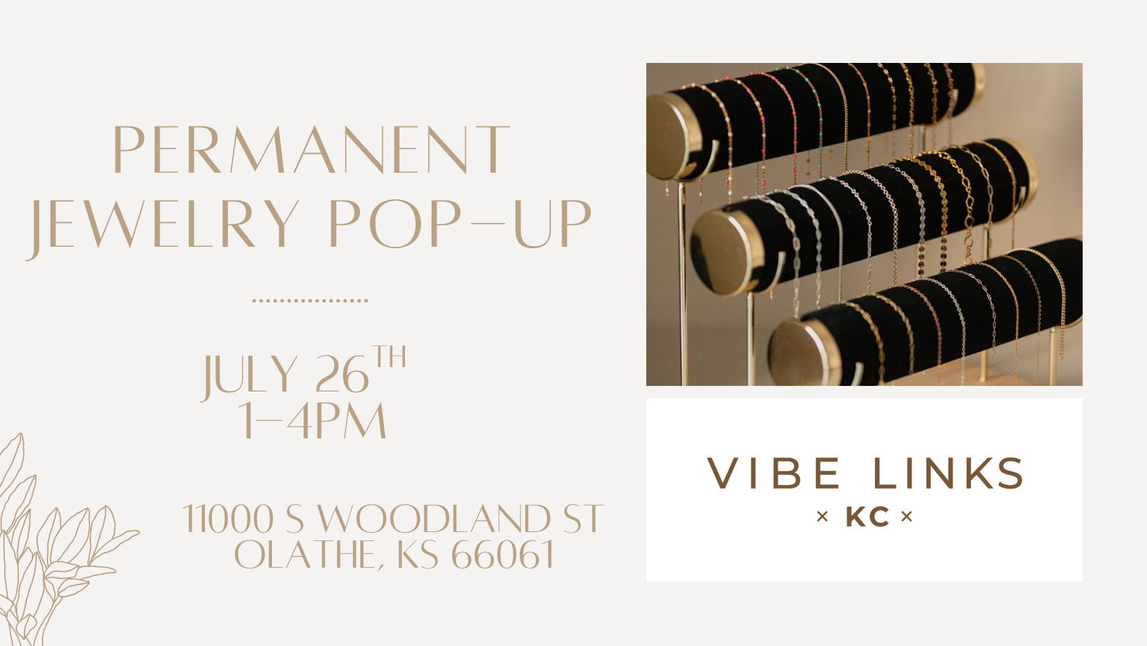 ✨ Vibe Links KC Permanent Jewelry Pop-Up!
