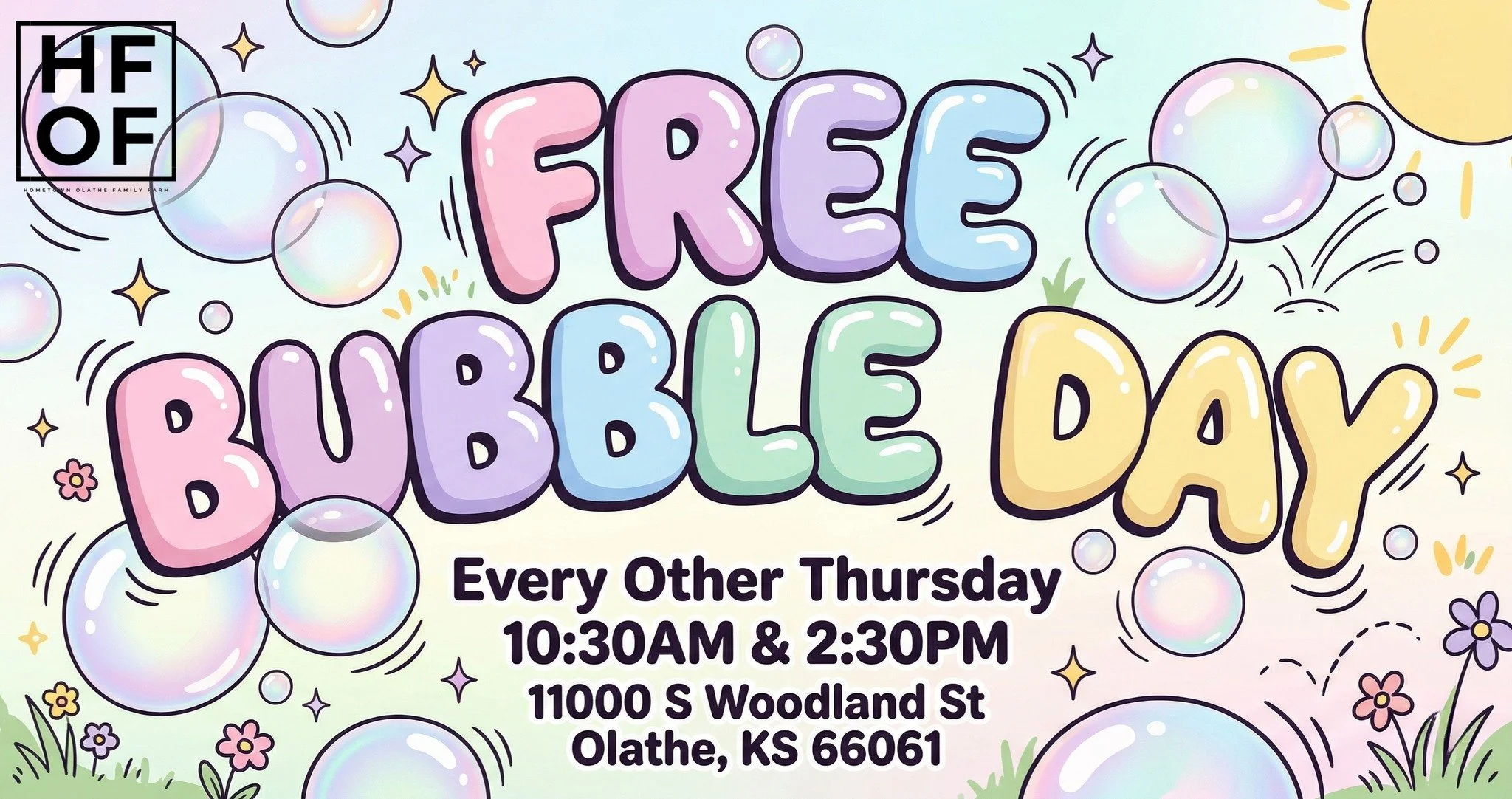 Free Bubble Day on the Farm