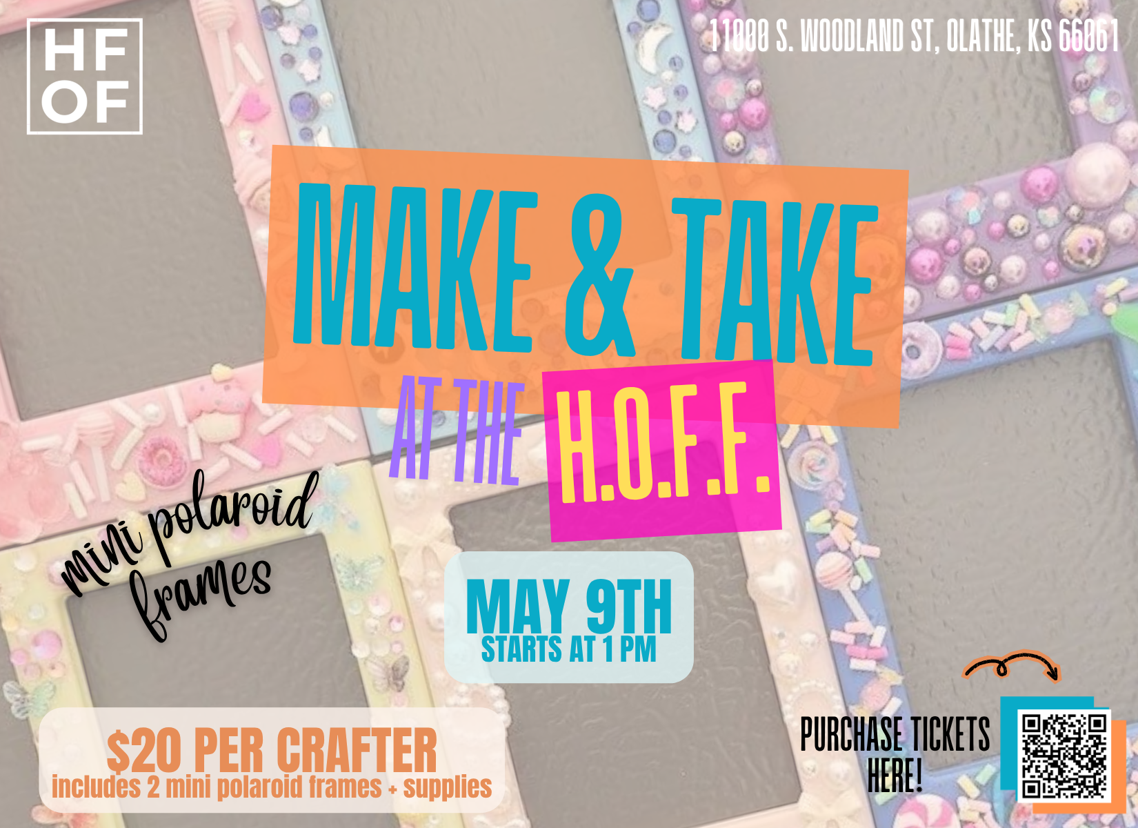 Make & Take at the HOFF: Mini Polaroid Frames 📸✨🍷