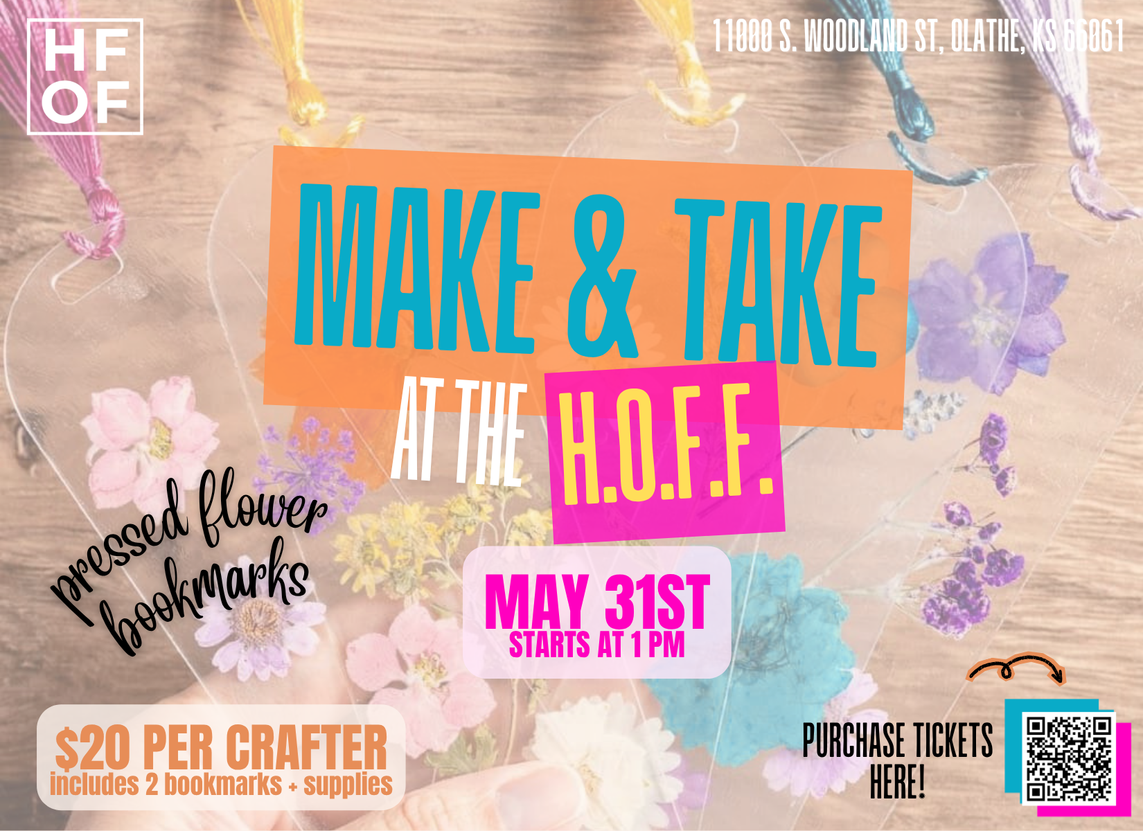 Make & Take at the HOFF: Pressed Flower Bookmarks🌸📖✨