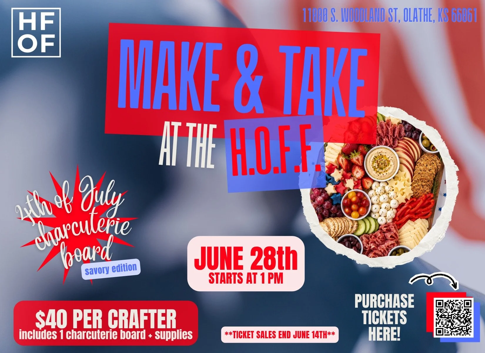 Make & Take at the HOFF: 4th of July Charcuterie Board *Savory Edition*