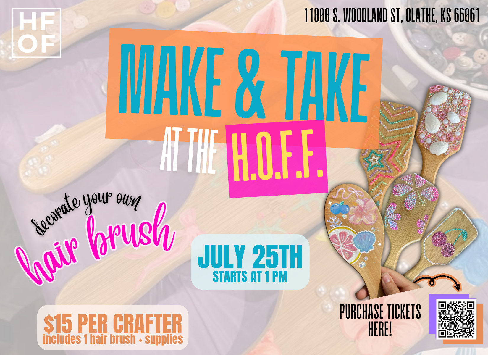 Make & Take at the HOFF: Decorated Hair Brush