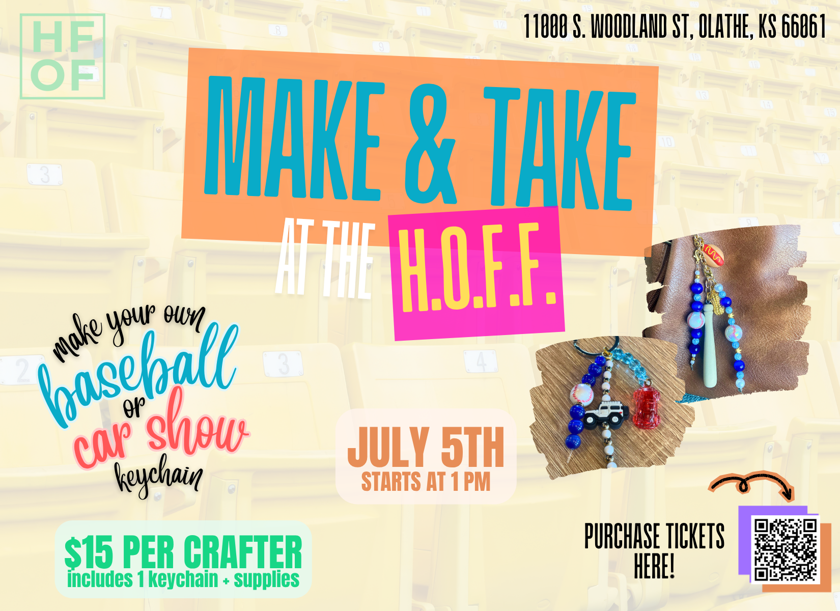 Make & Take at the HOFF: Baseball x Car Show Keychains