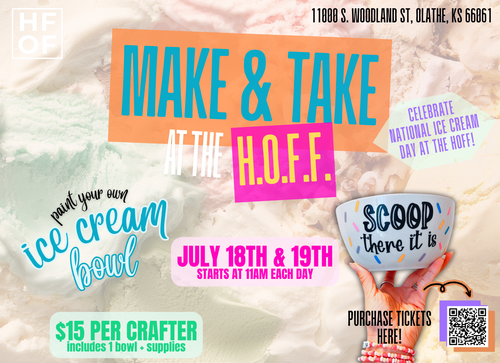 Make & Take at the HOFF: Painted Ice Cream Bowls