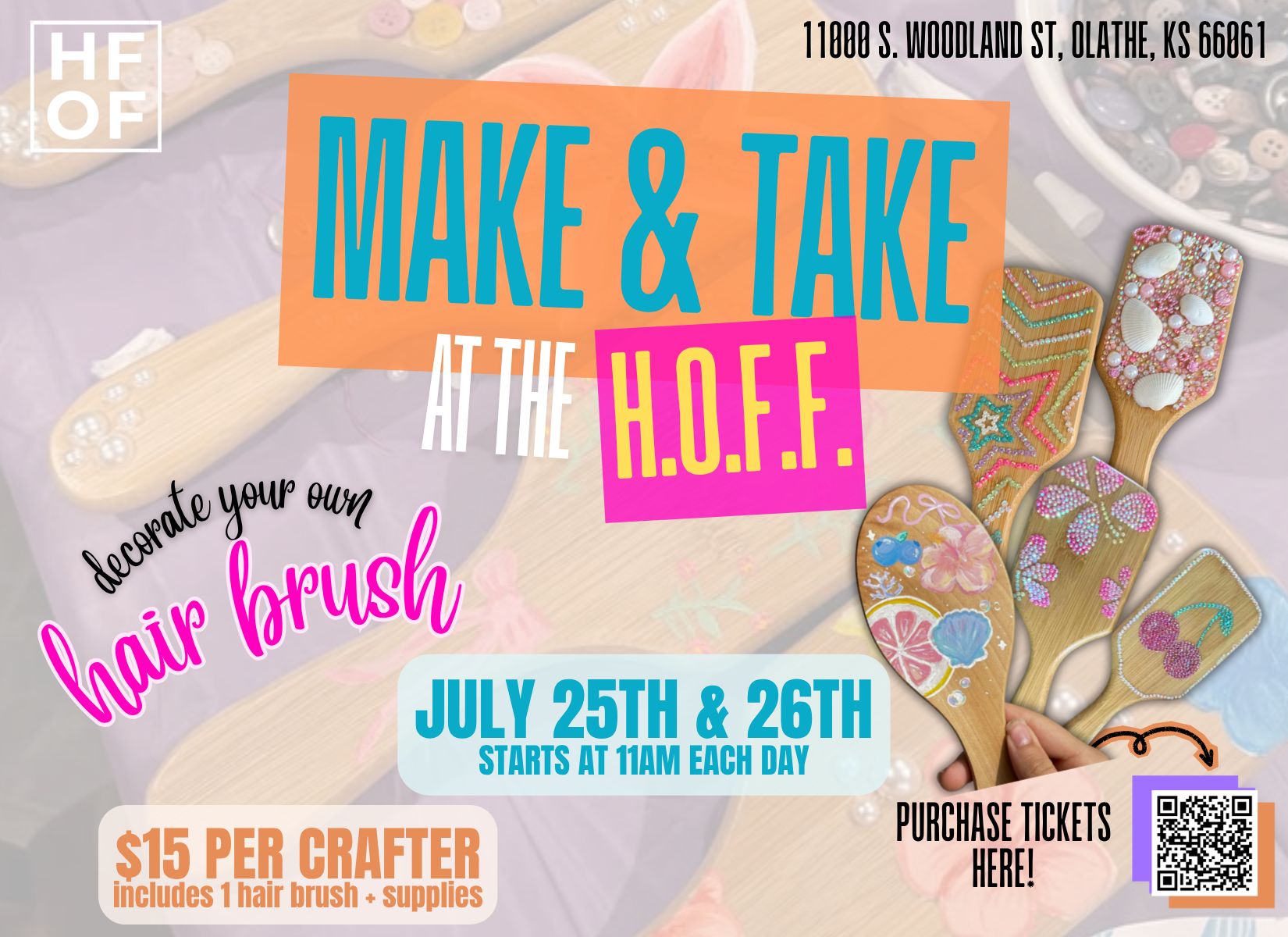 Make & Take at the HOFF: Decorated Hair Brush