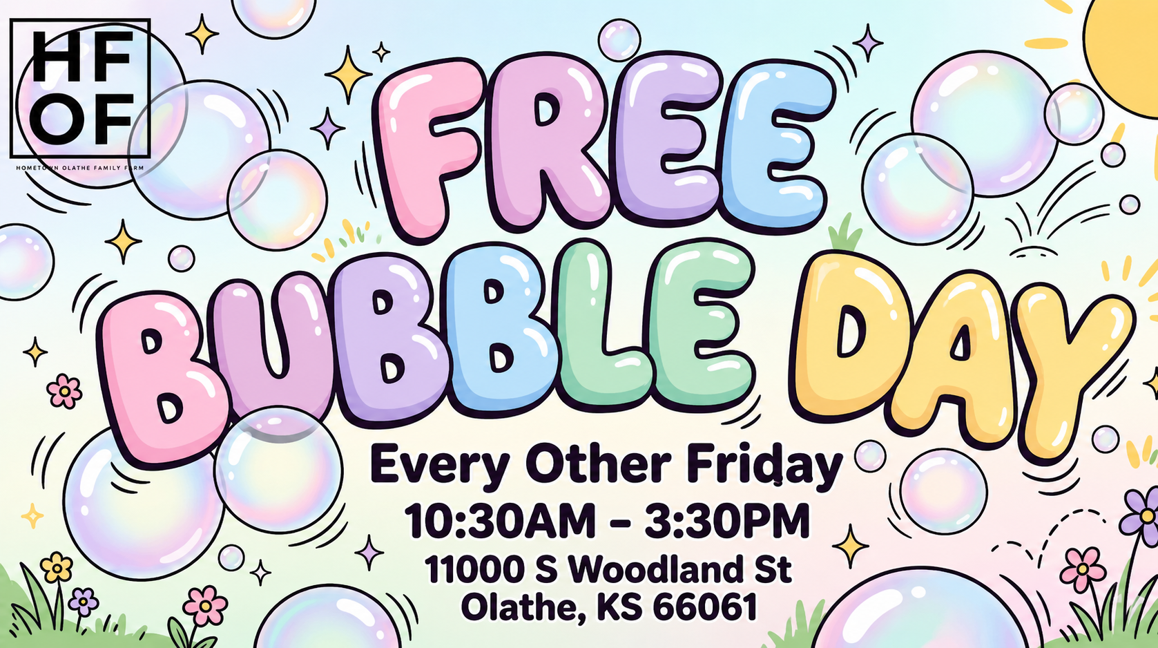 Free Bubble Day on the Farm
