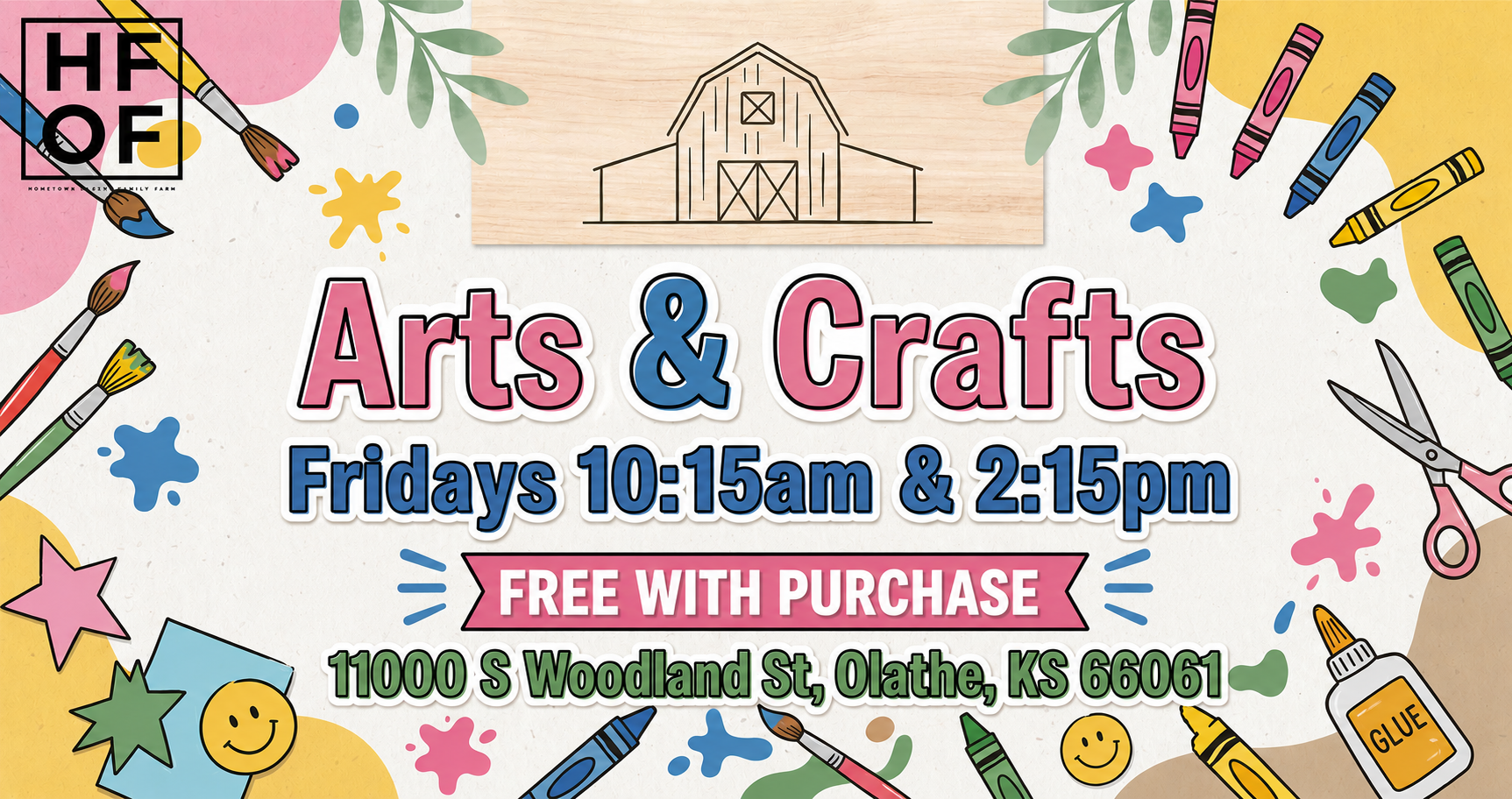 🎨 Free Arts &amp; Crafts Day on the Farm