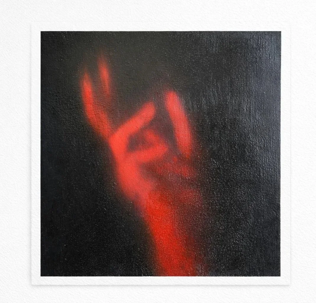 Tallulah Hutson | Reaching, 2025, Oil on paper, 30 x 40 cm