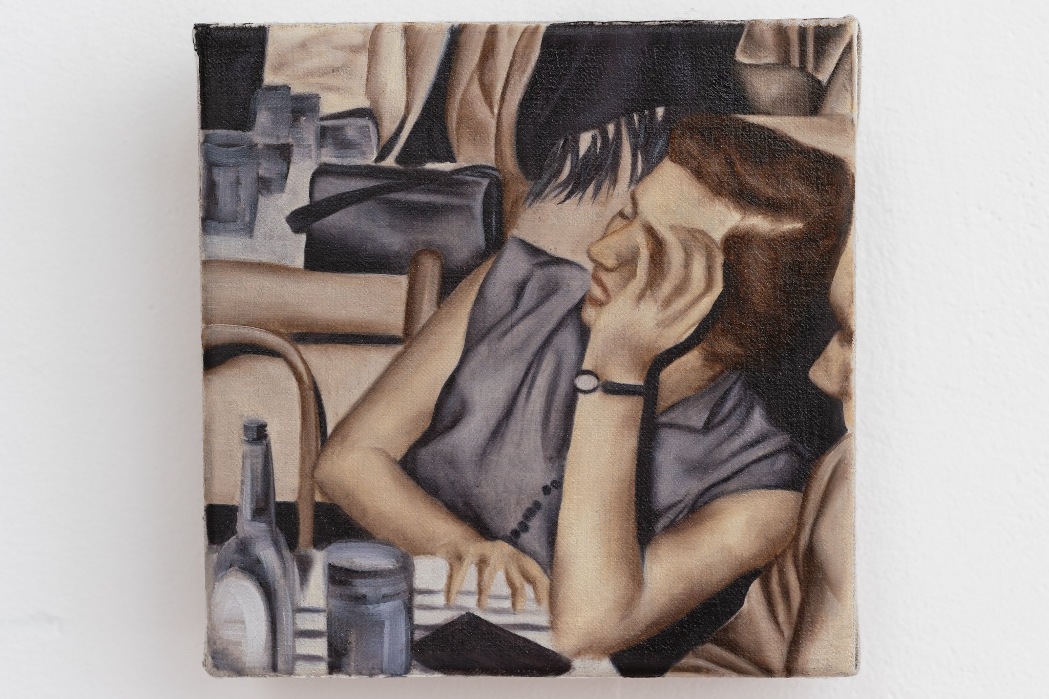 Tiyana Mitchell | Envelope: Location unknown: 1950’s: 2, Oil on linen, 12 x 12 cm
