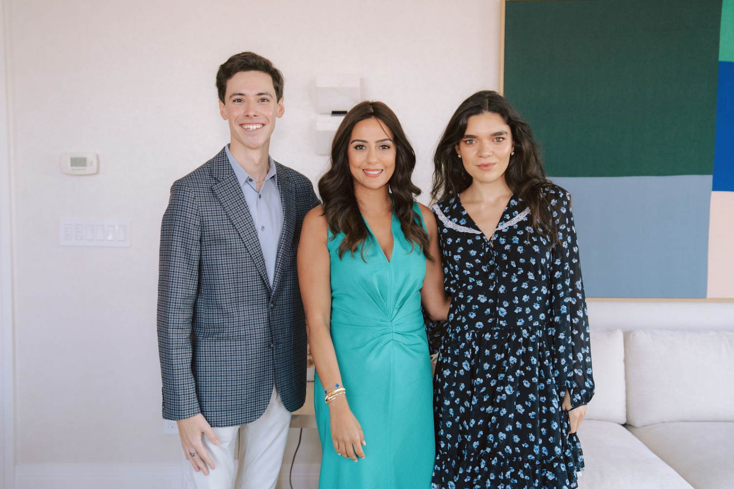 Michael Santiesteban, Priya Karani Alibhai and Eirini Meze at Frieze New York Private Collection event hosted by MeSo Ventures