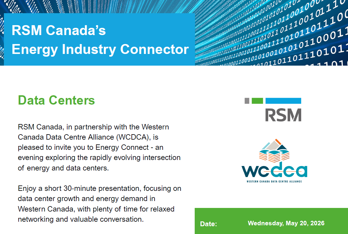 WCDCA and RSM Data Centre + Energy Networking in Calgary