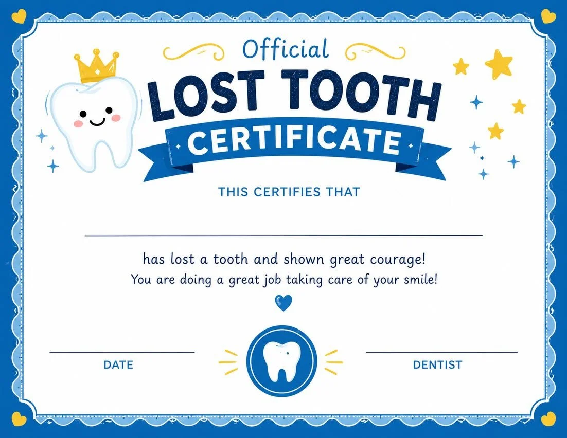 Happy Summer! ☀️🦷

We&rsquo;re excited to introduce a fun summer activity at our office!

If your child loses a tooth, stop by and:
✨ Receive an official &ldquo;Lost Tooth Certificate&rdquo; signed by one of our dentist
✨ Get a treasure box for your