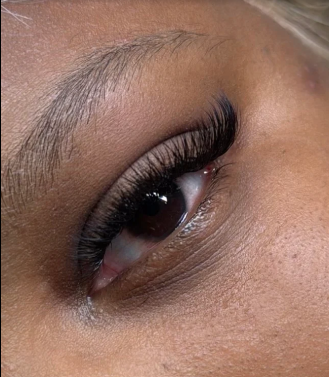 Custom eyelash extension set by HuongDao Brow & Lash in Avon, Indiana.