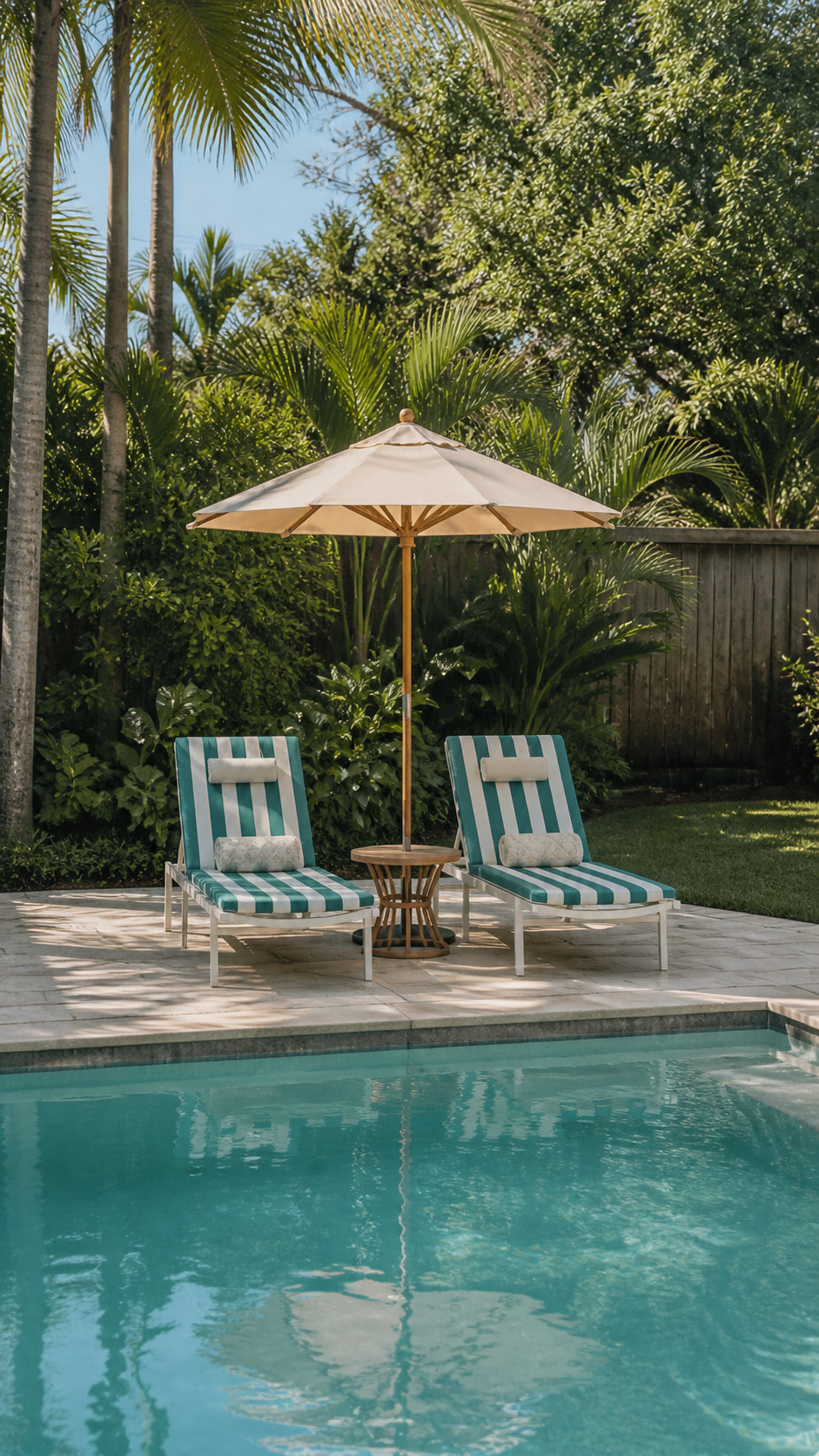 integrity pools | pool with loungers