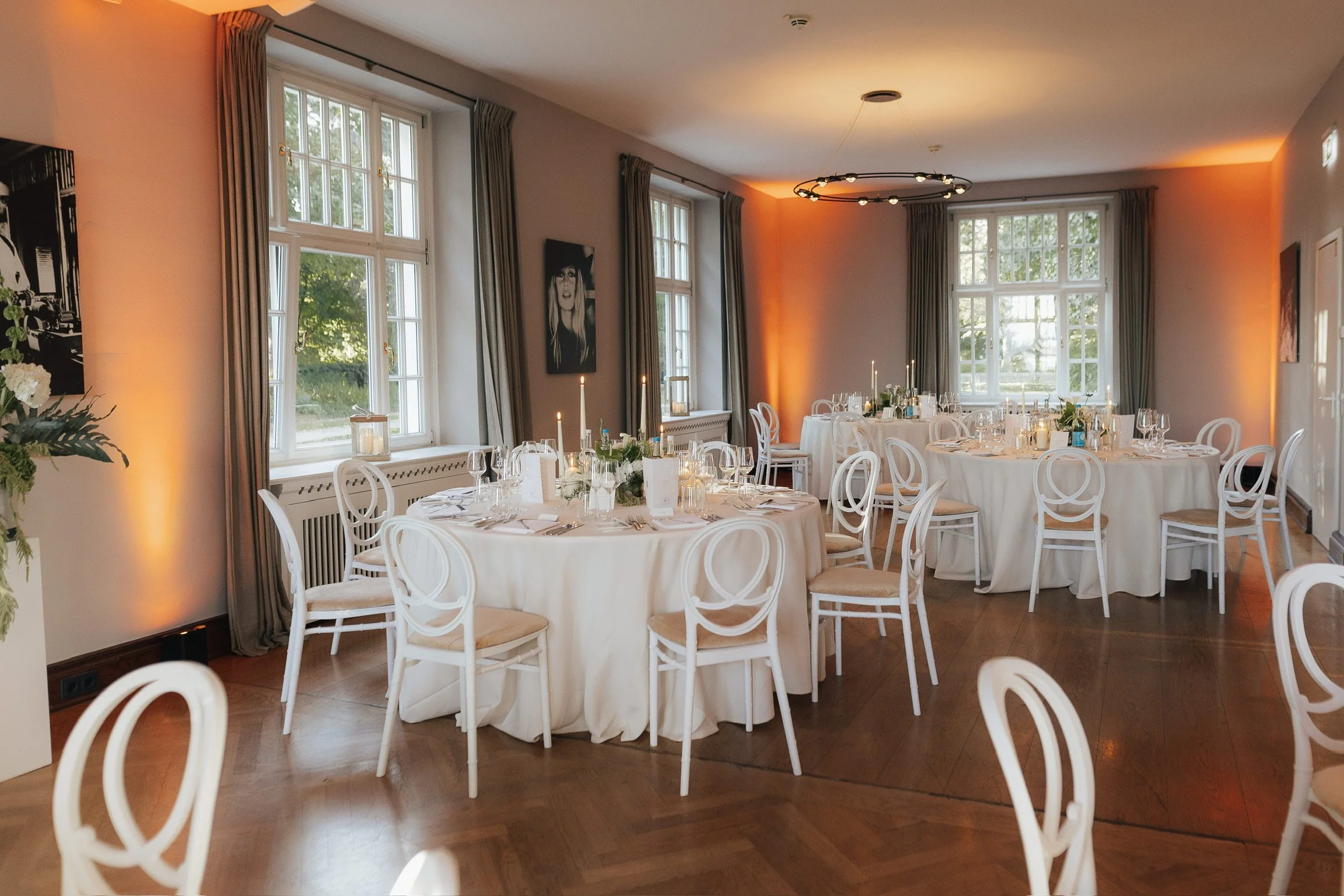 Tischdekoration Elegant weiß, grün