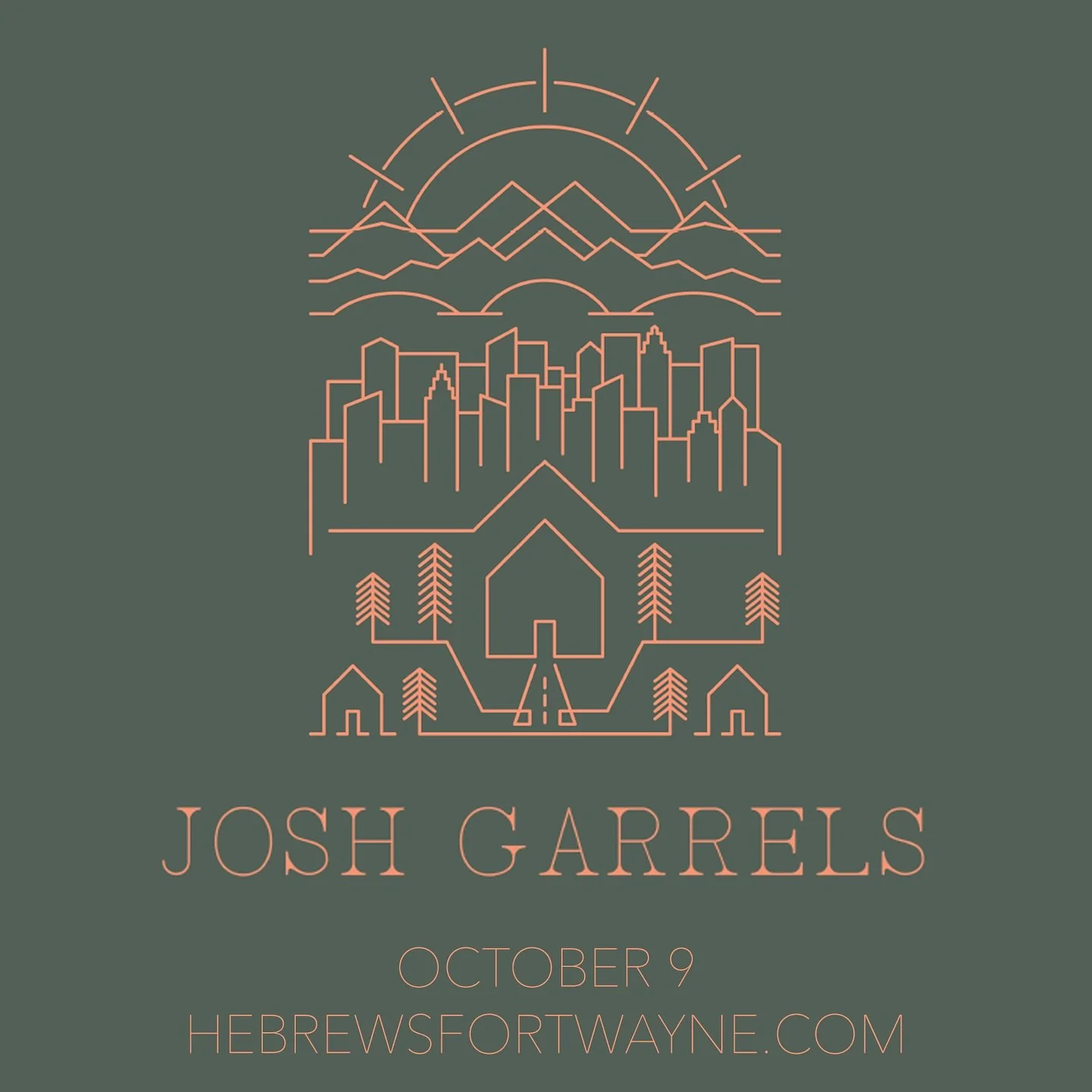 Beyond thrilled to welcome @joshgarrels to HeBrews. Be sure to grab your tickets soon! We are about half sold out. This is an all ages and a free or pay what you can show! Tickets at hebrewsfortwayne.com