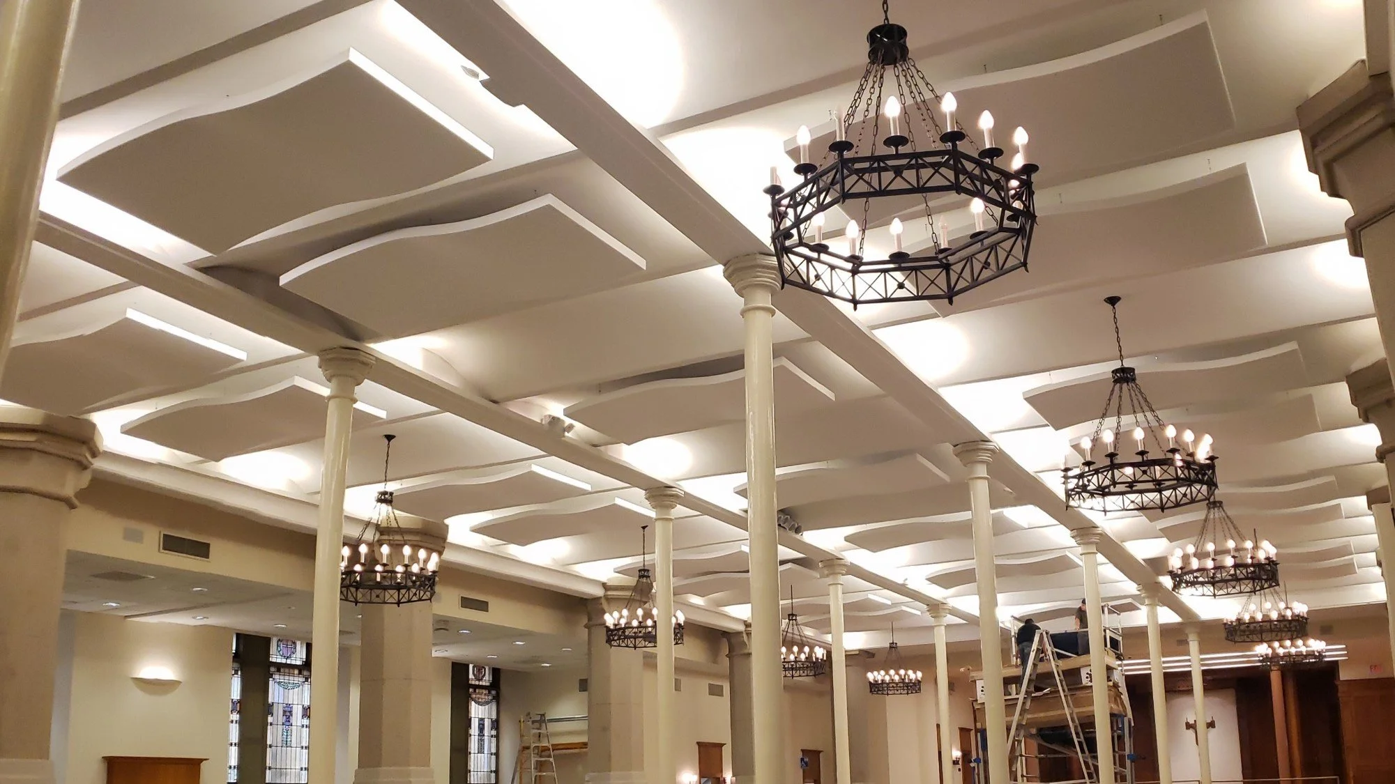 Acoustics_Acoustic ceiling clouds installation.jpg