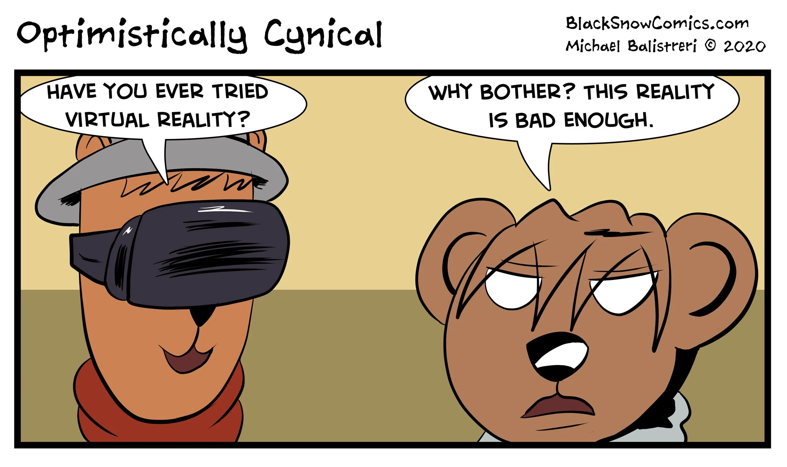 Optimistically Cynical comic strip