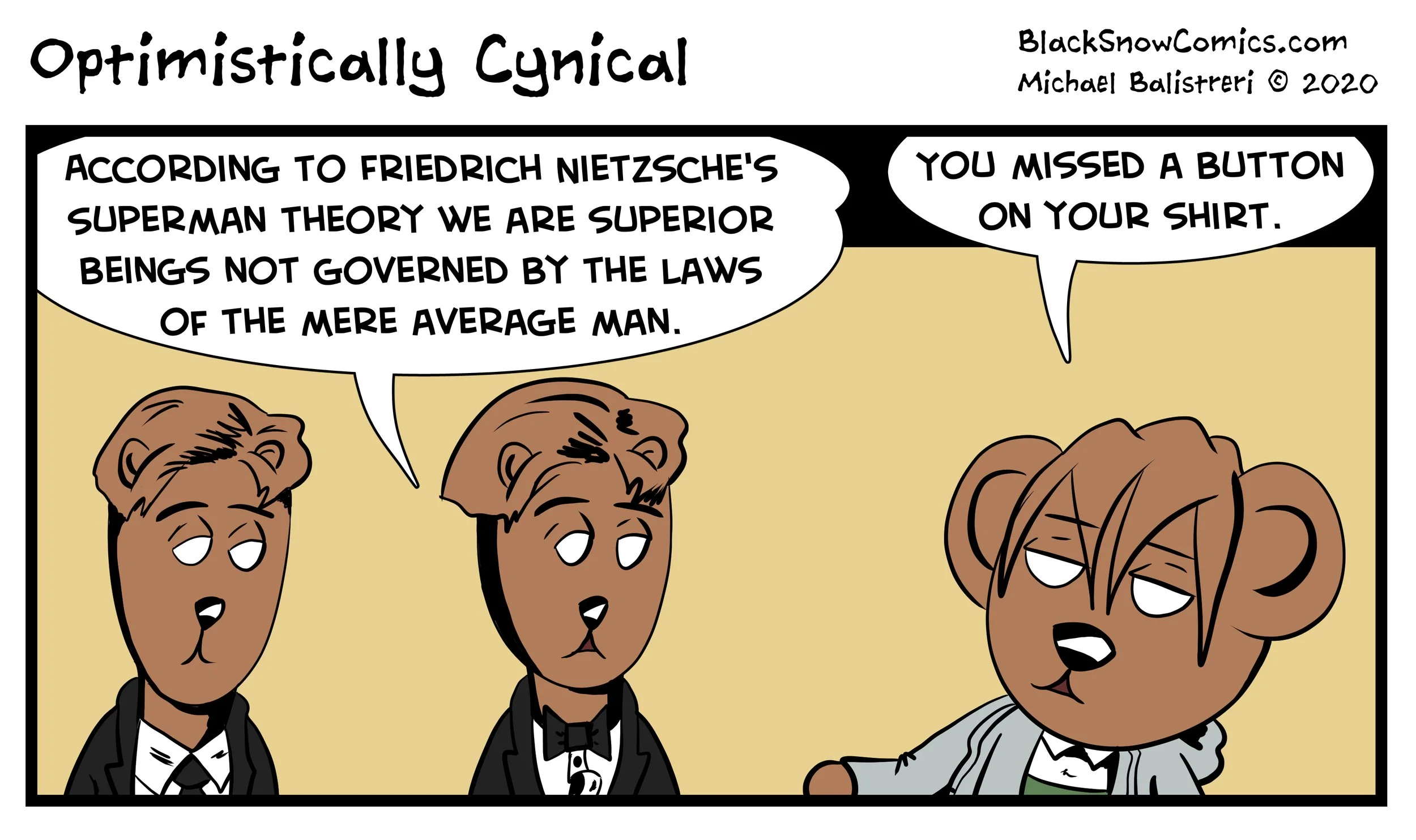 Optimistically Cynical comic strip