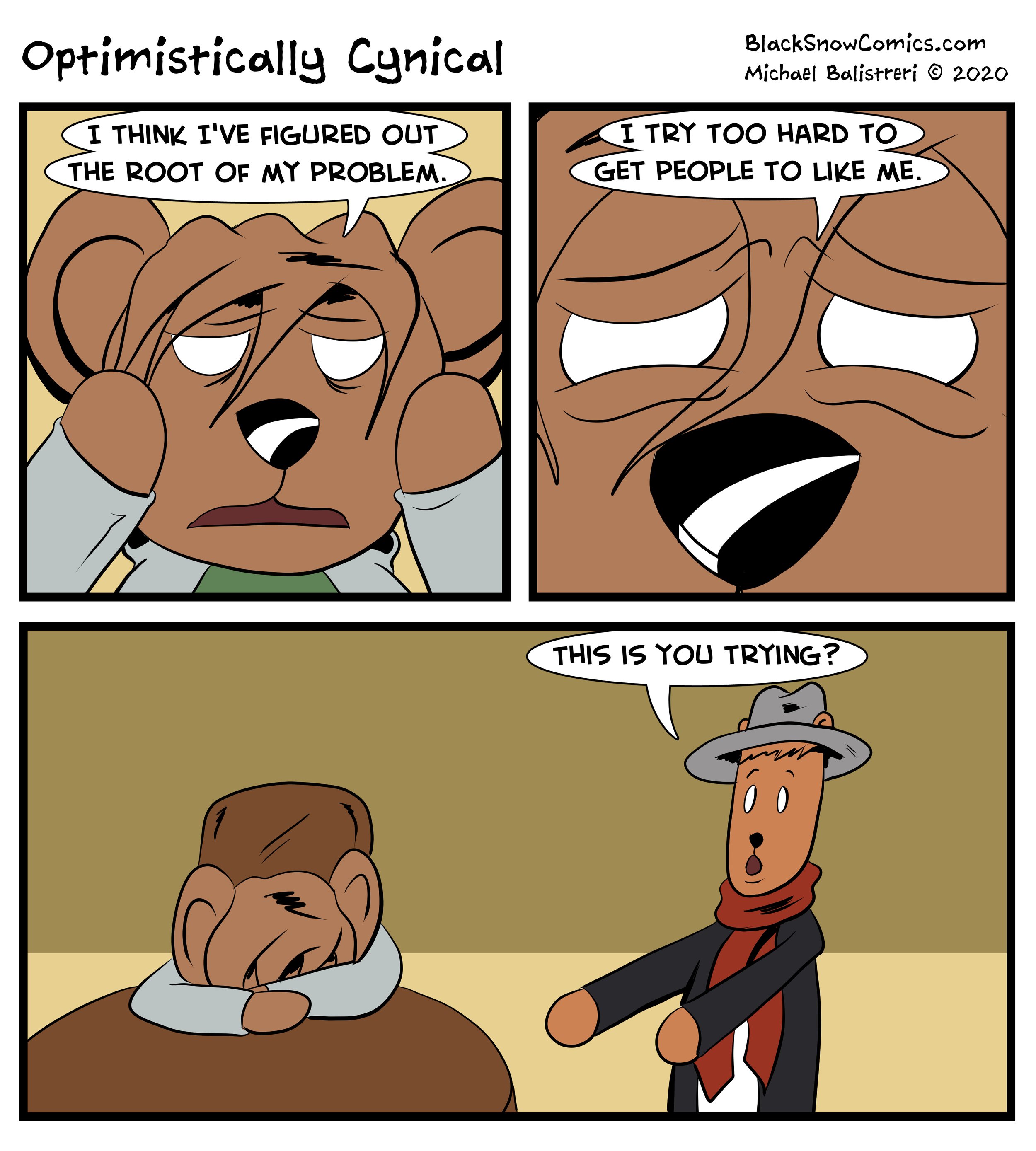 Optimistically Cynical comic strip