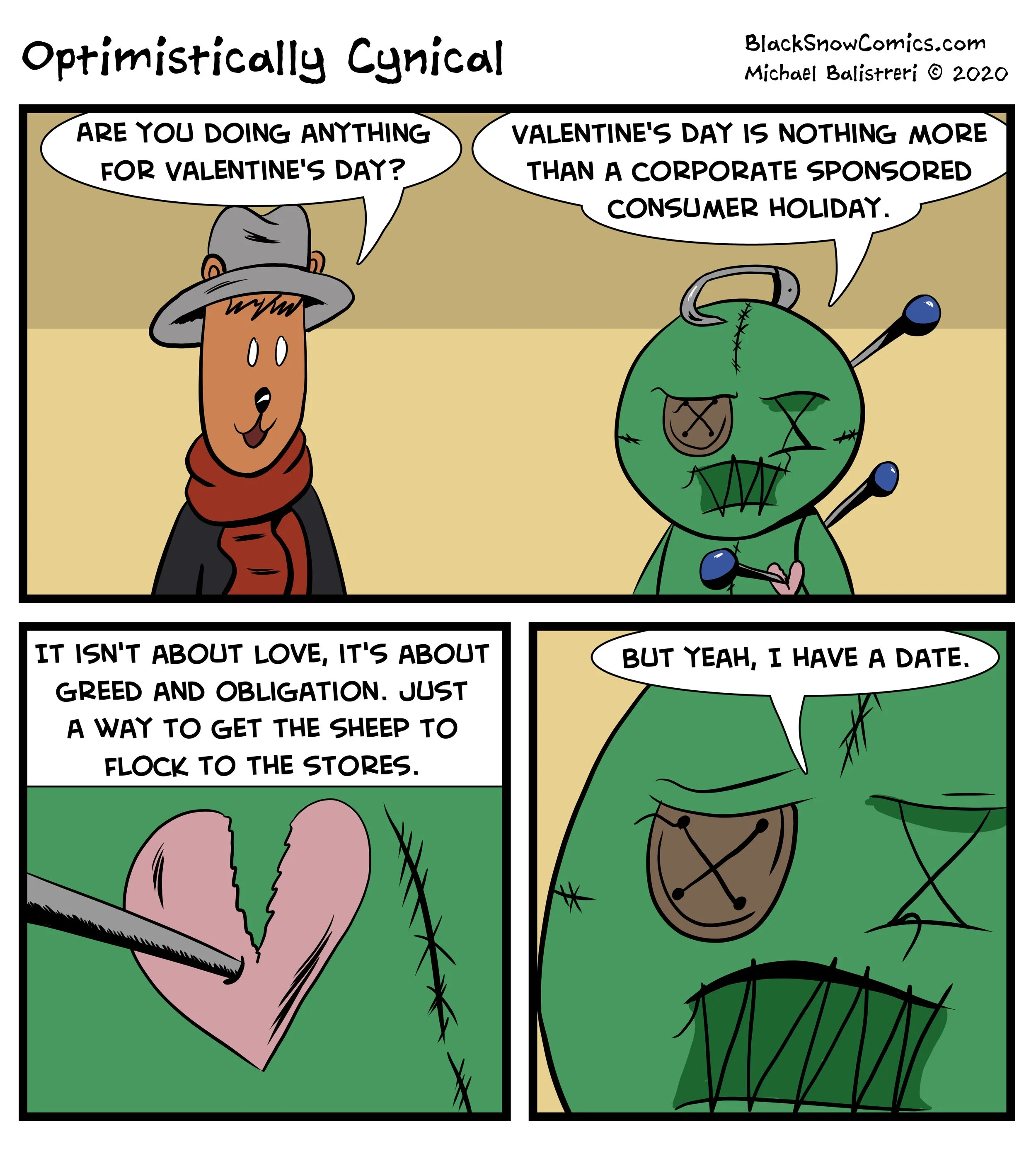 Optimistically Cynical comic strip