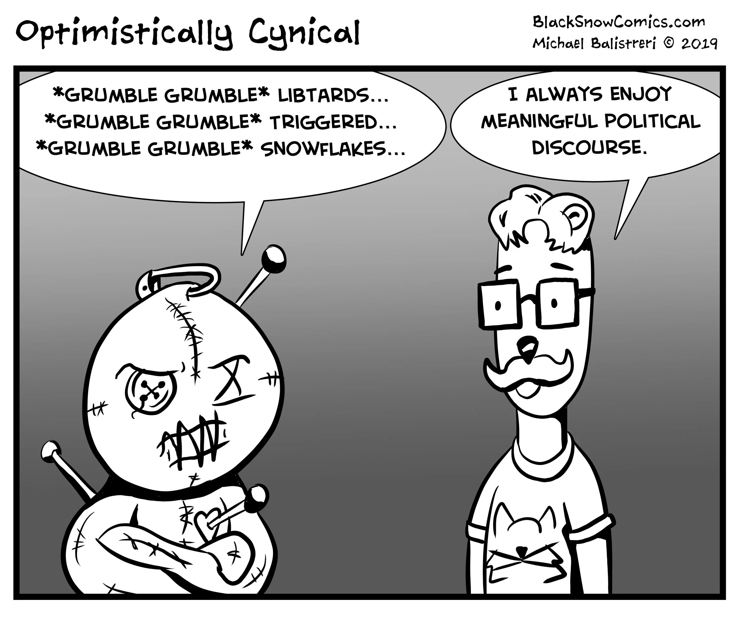 Optimistically Cynical comic strip
