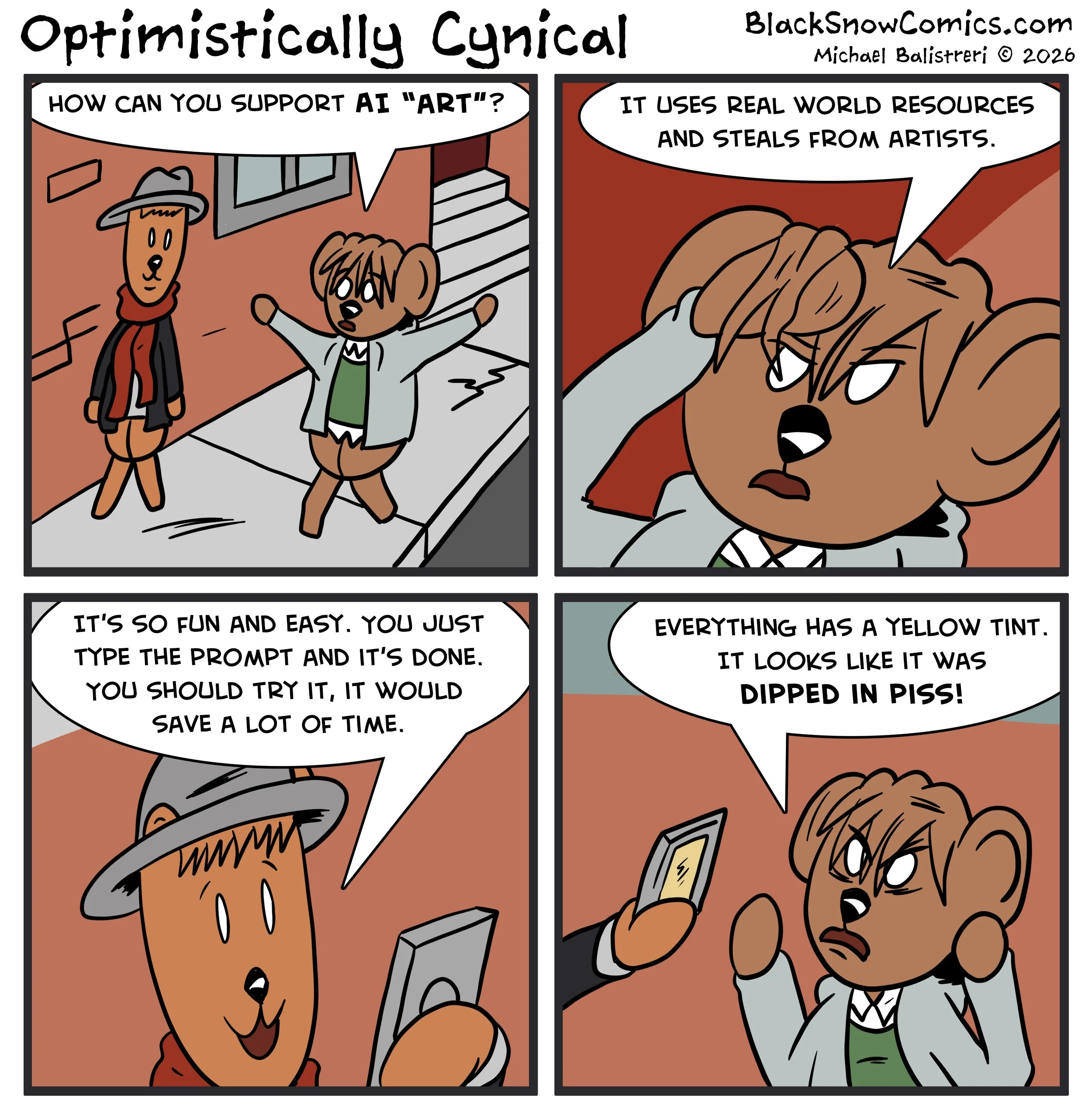 Optimistically Cynical No AI Art