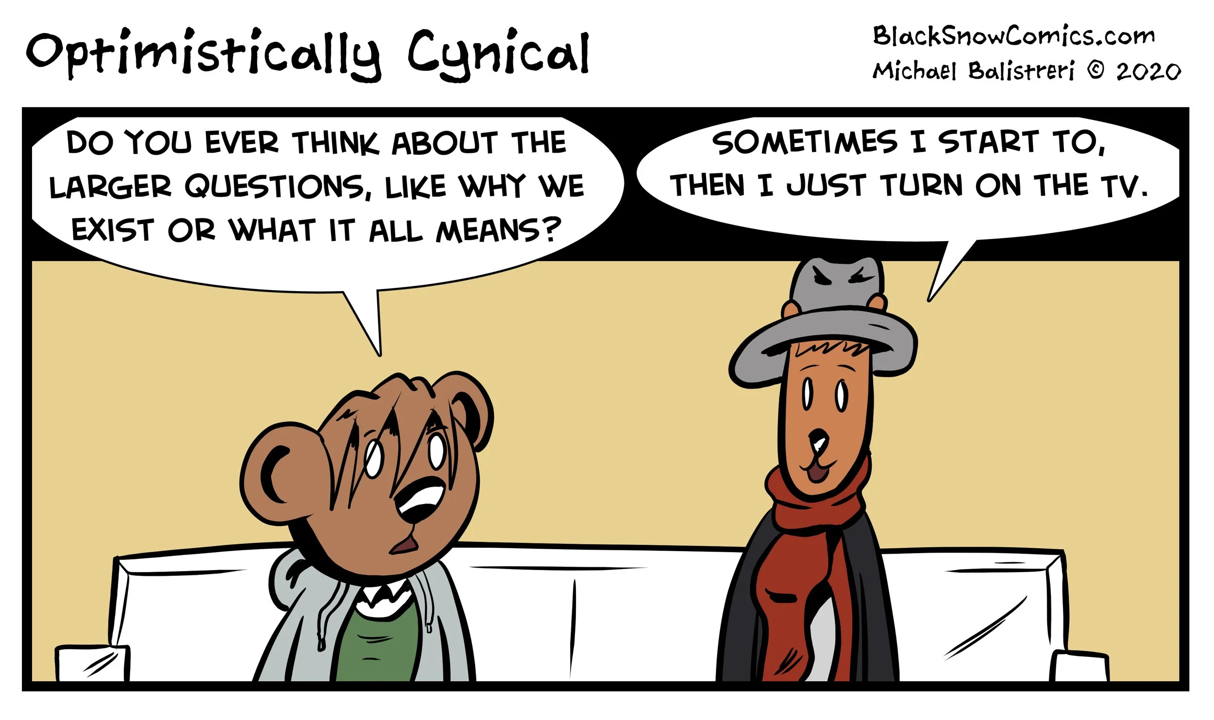 Optimistically Cynical comic strip