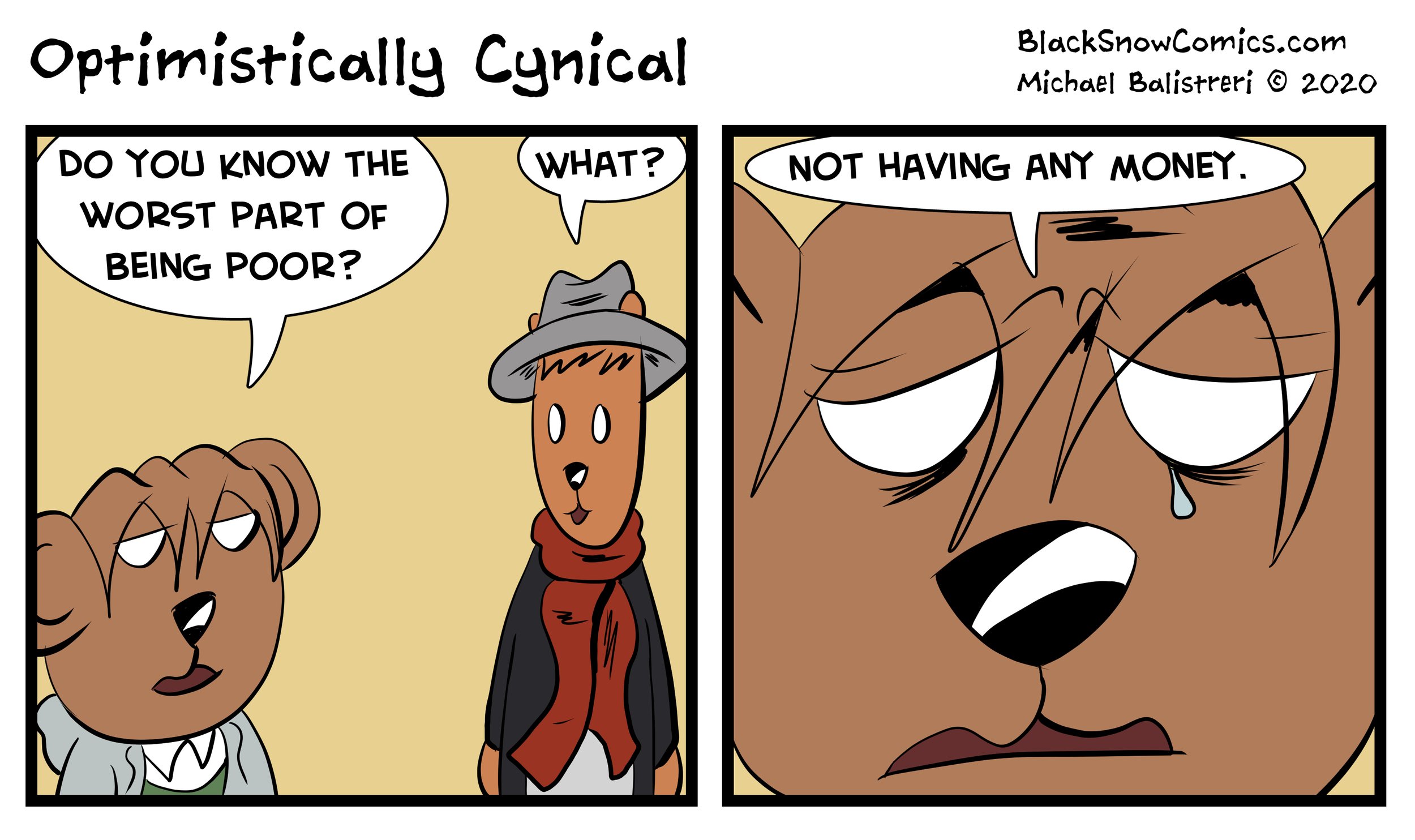 Optimistically Cynical comic strip