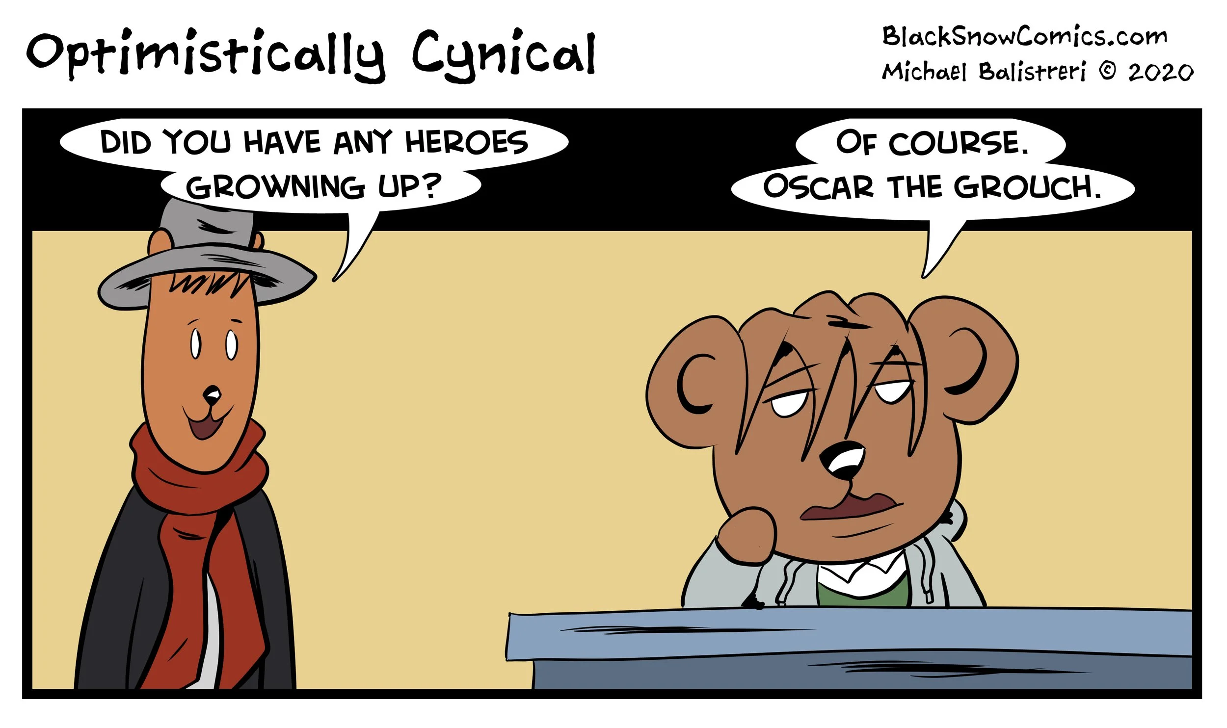 Optimistically Cynical comic strip
