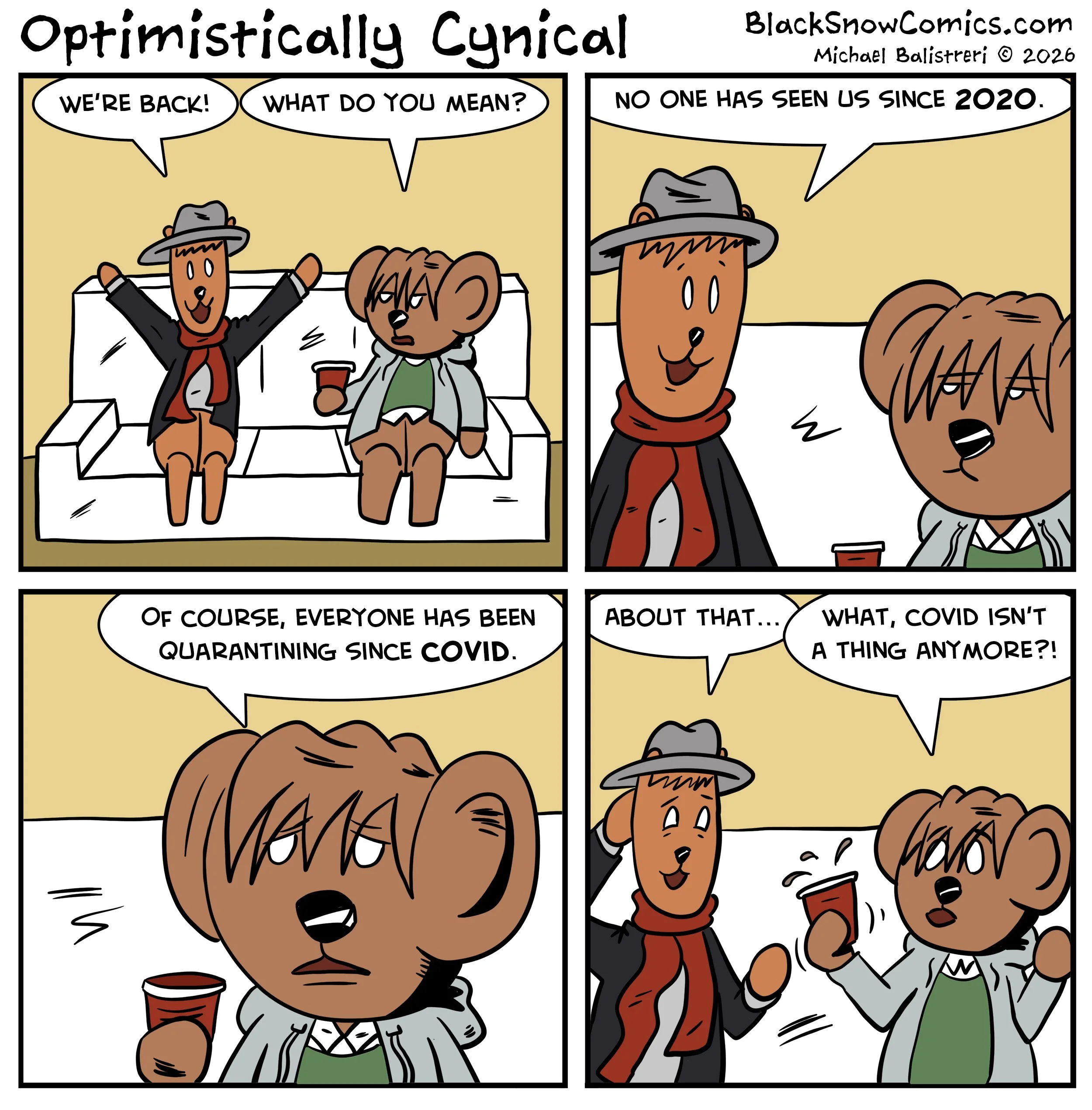 Optimistically Cynical comic strip