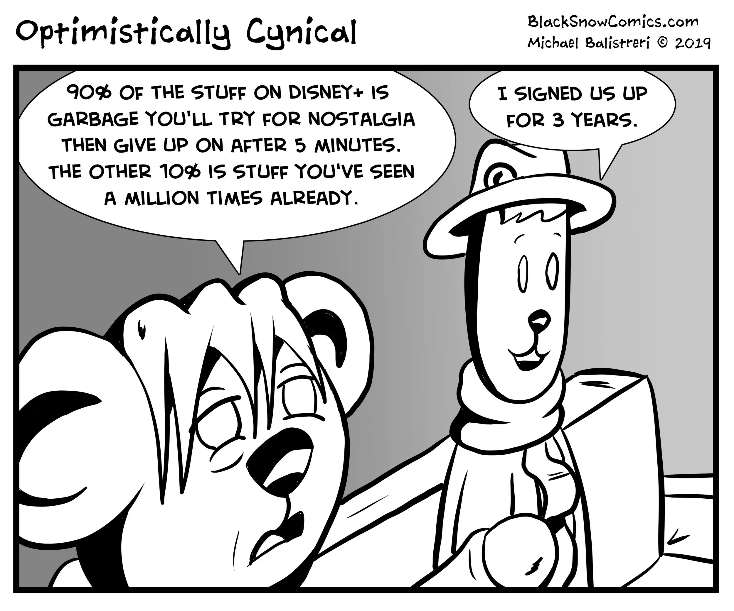 Optimistically Cynical comic strip