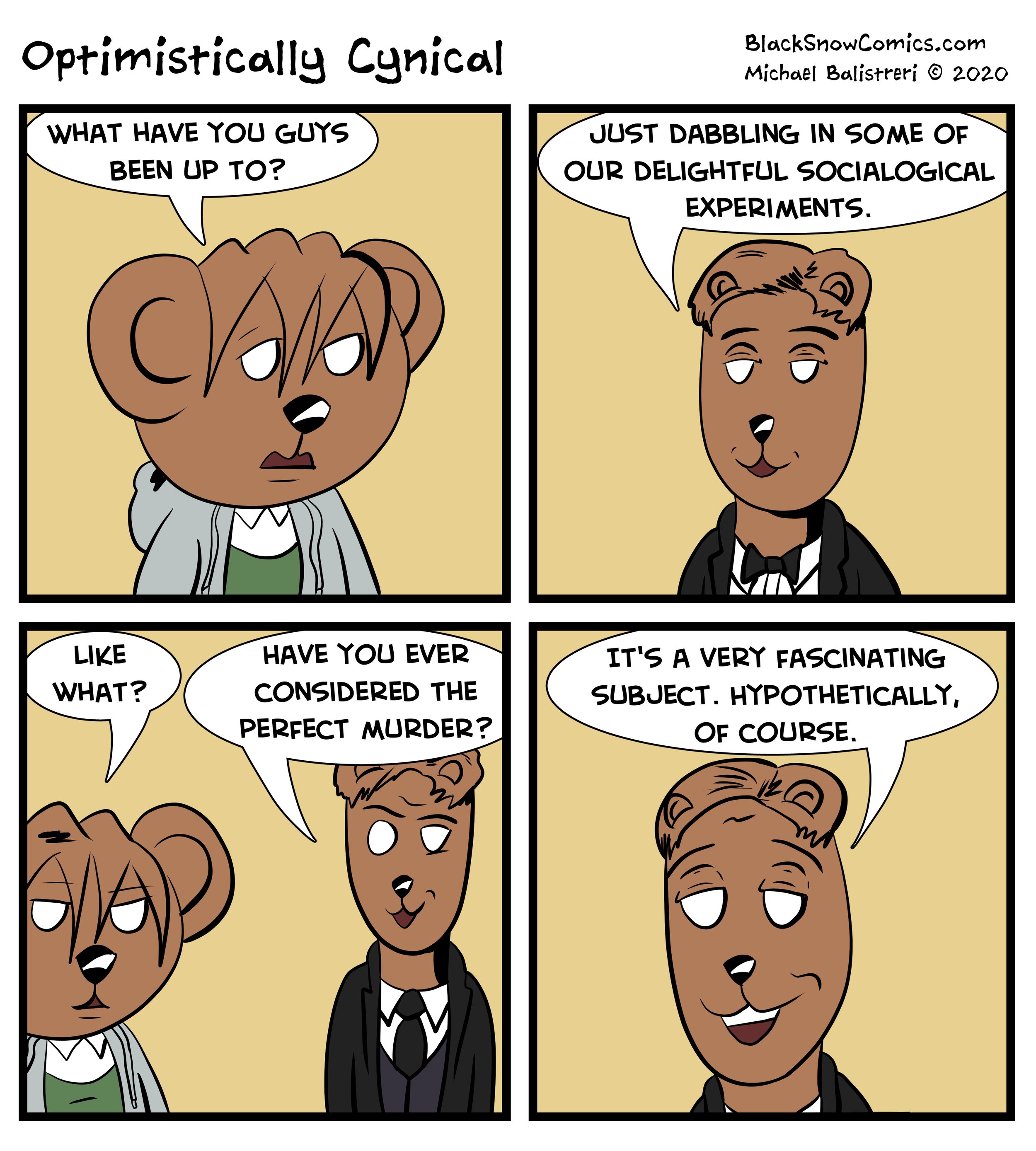 Optimistically Cynical comic strip