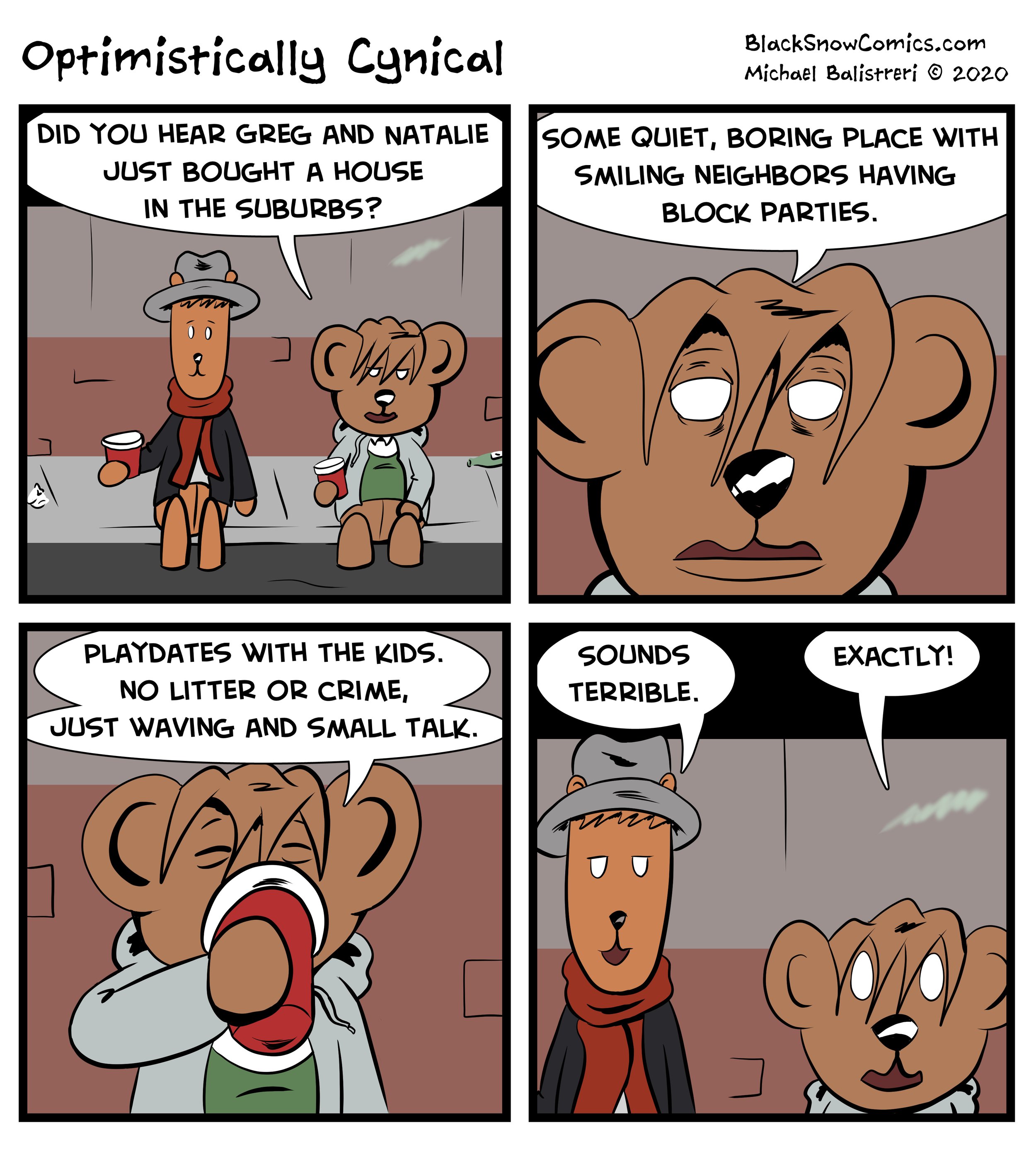 Optimistically Cynical comic strip