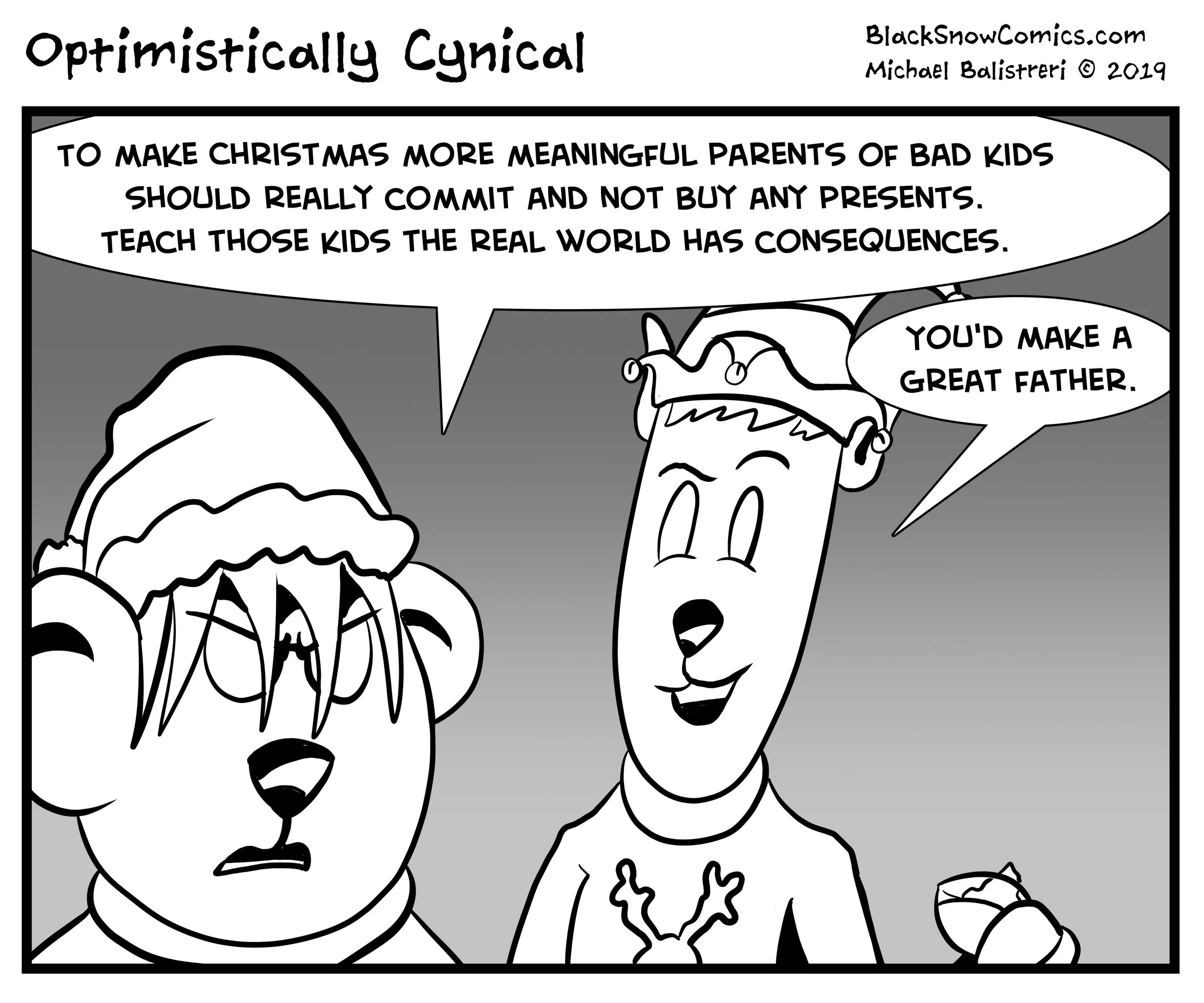 Optimistically Cynical comic strip