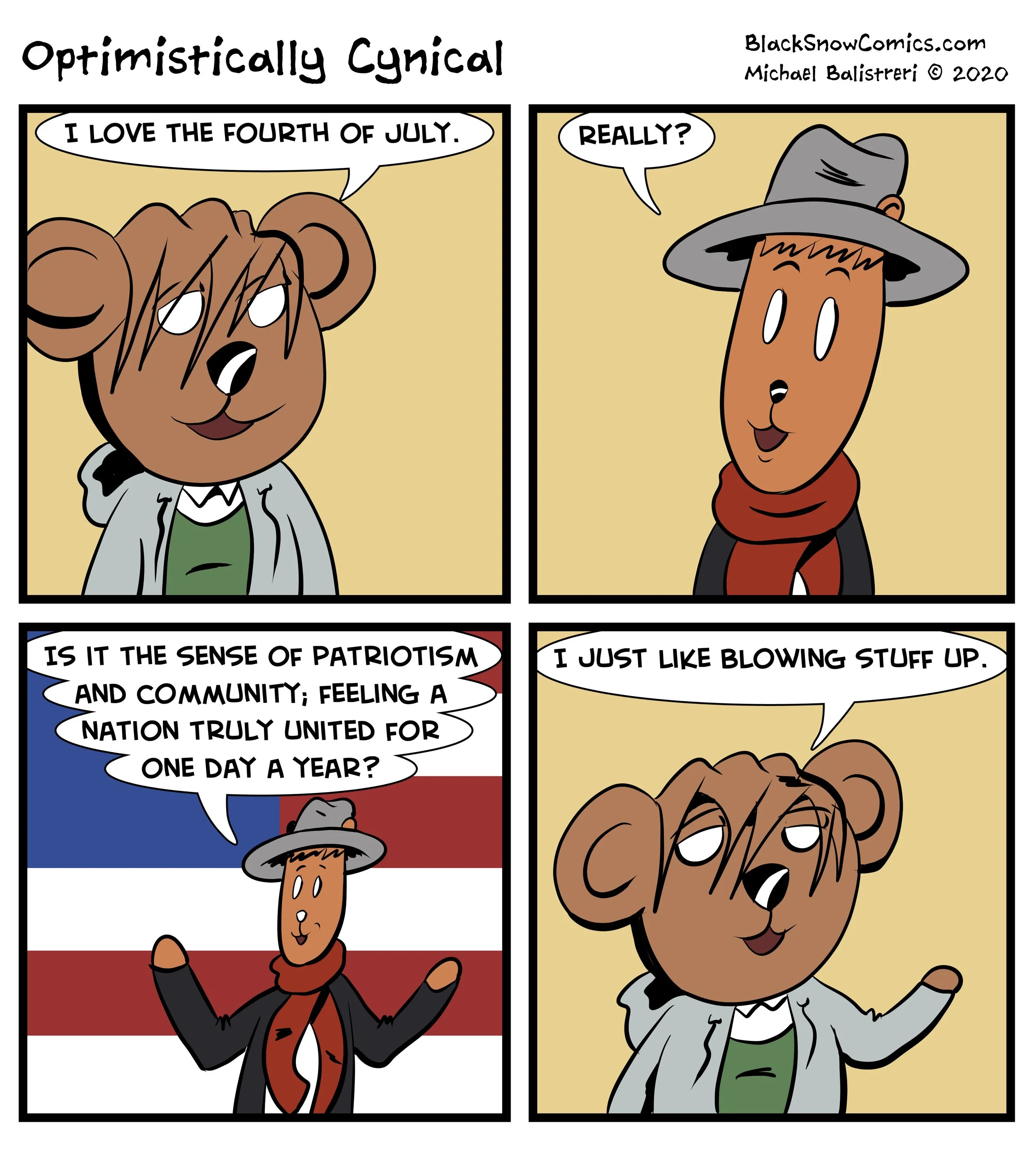 Optimistically Cynical comic strip