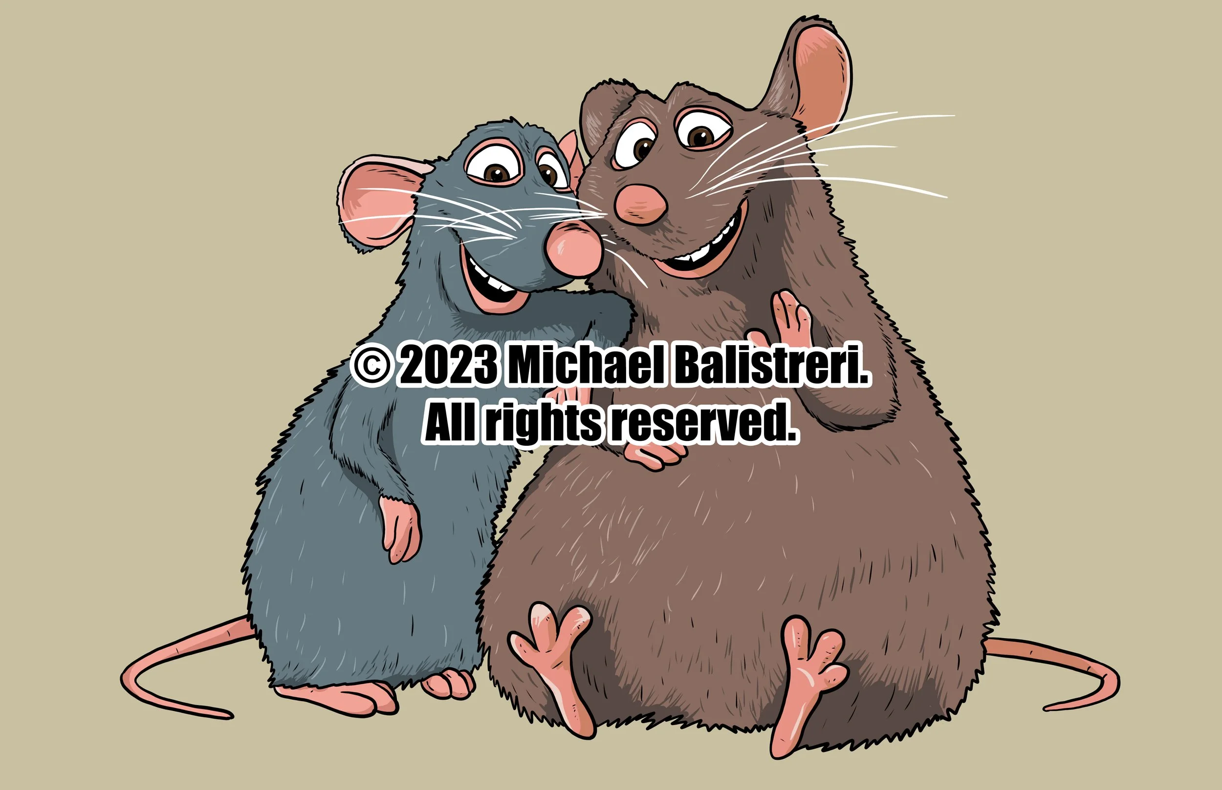Ratatouille Remy and Emile  by Michael Balistreri