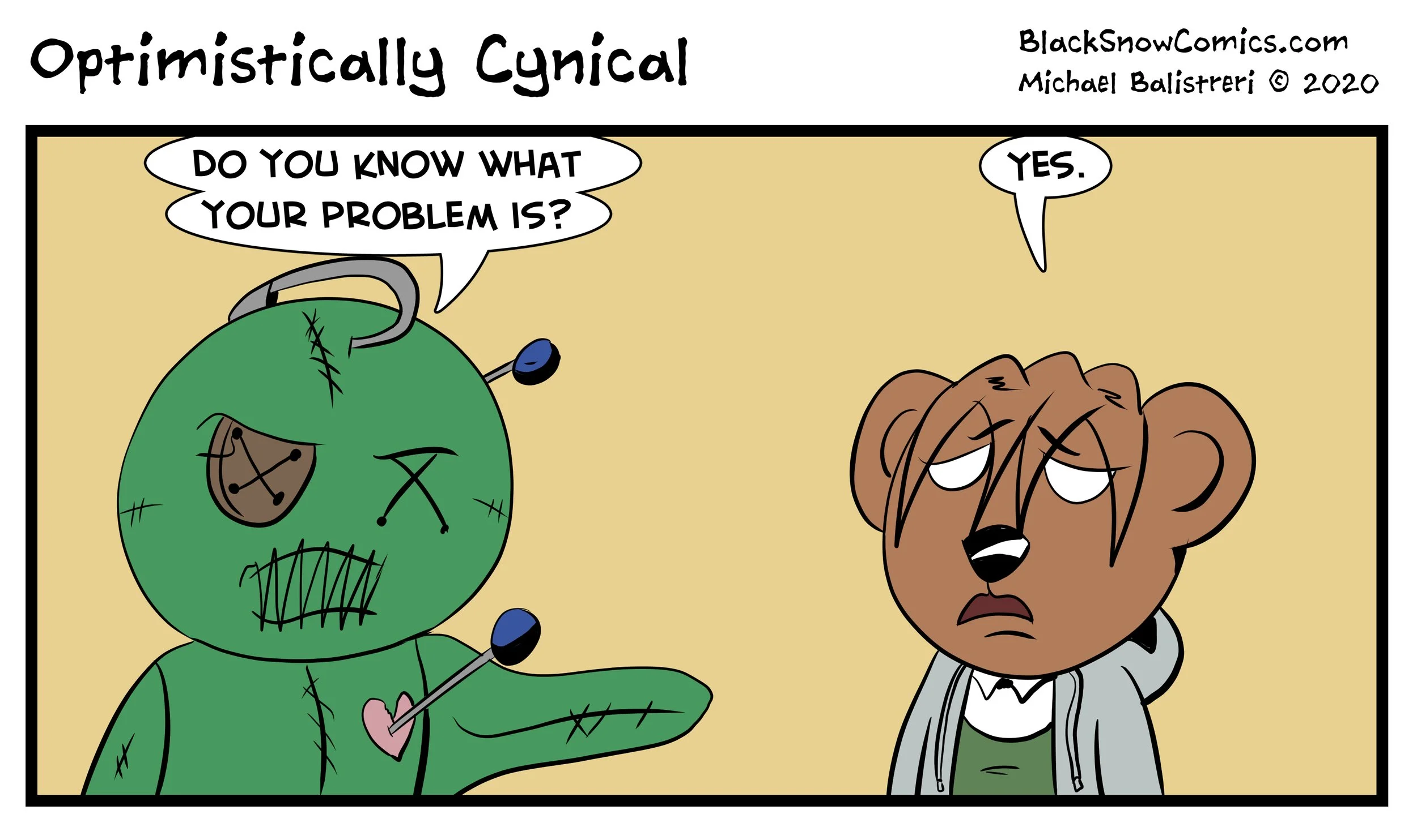 Optimistically Cynical comic strip