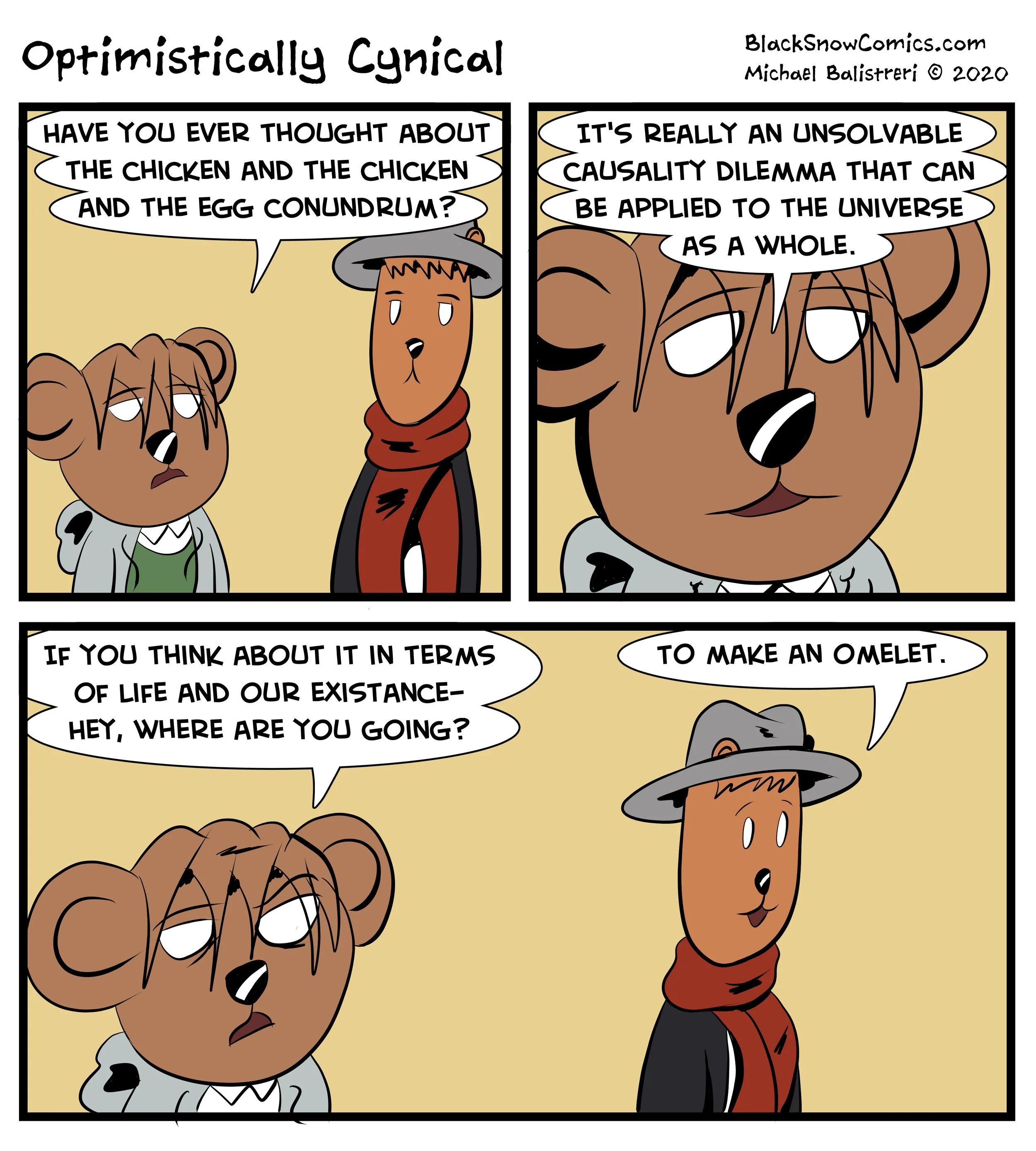 Optimistically Cynical comic strip