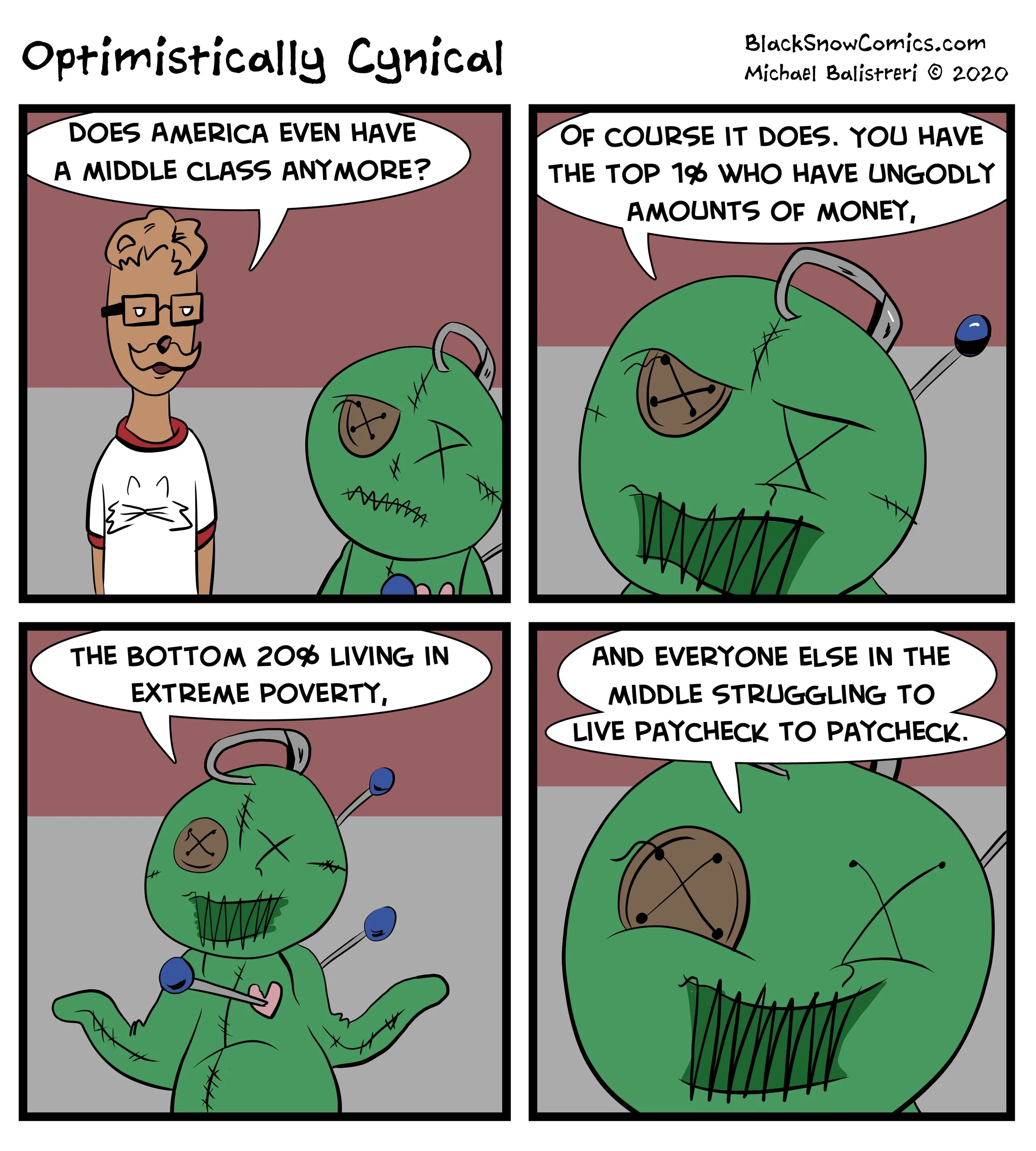 Optimistically Cynical comic strip