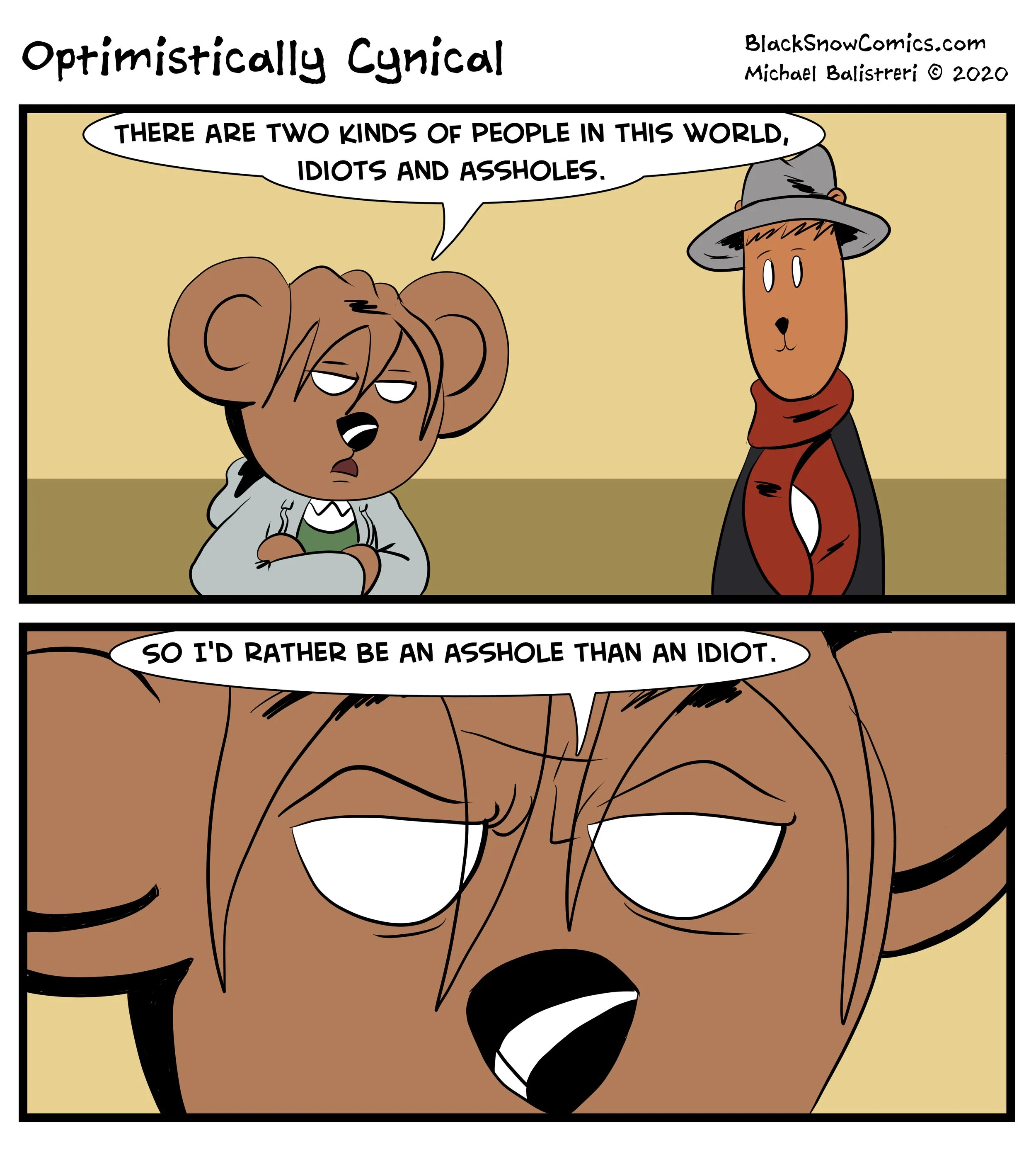 Optimistically Cynical comic strip
