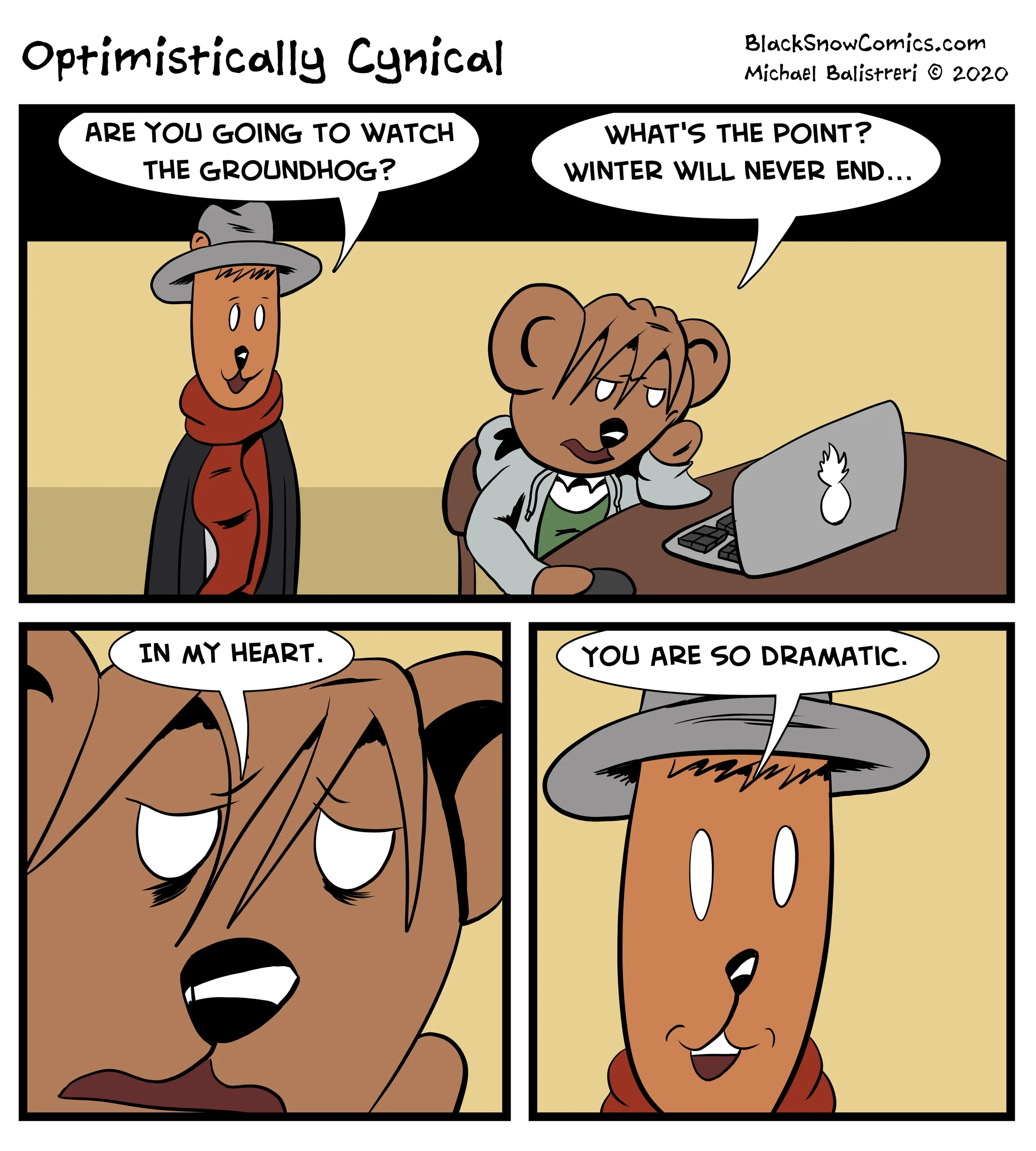 Optimistically Cynical comic strip