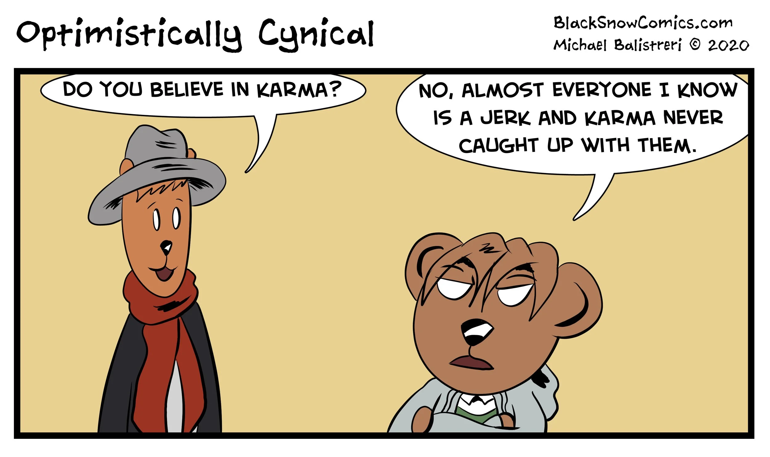 Optimistically Cynical comic strip
