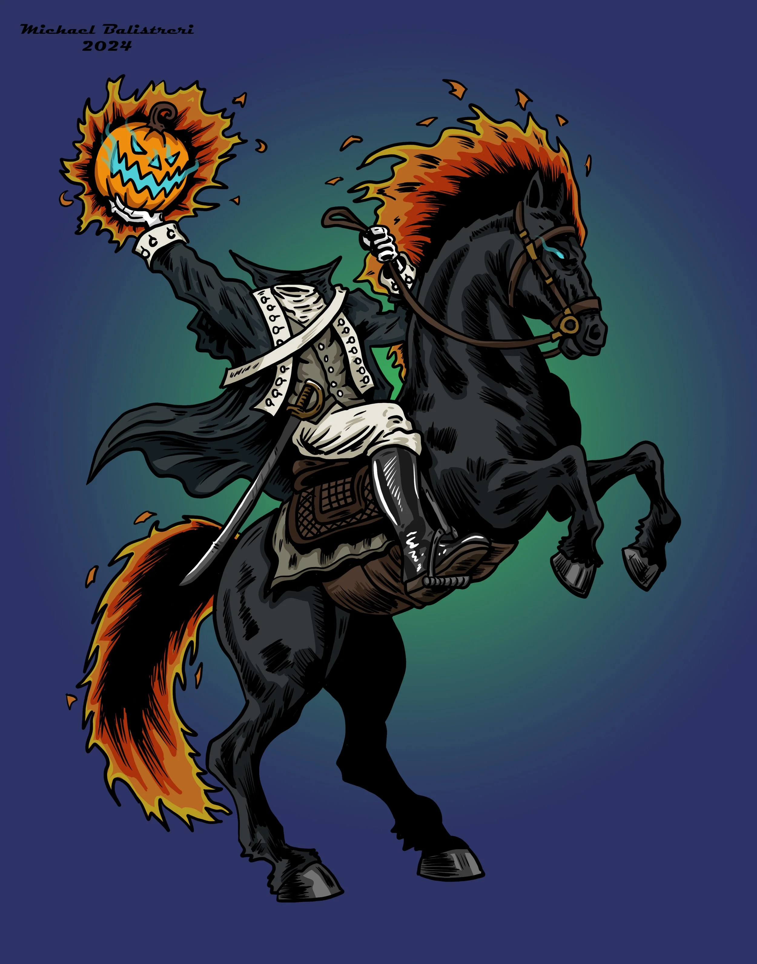 Flaming Headless Horseman