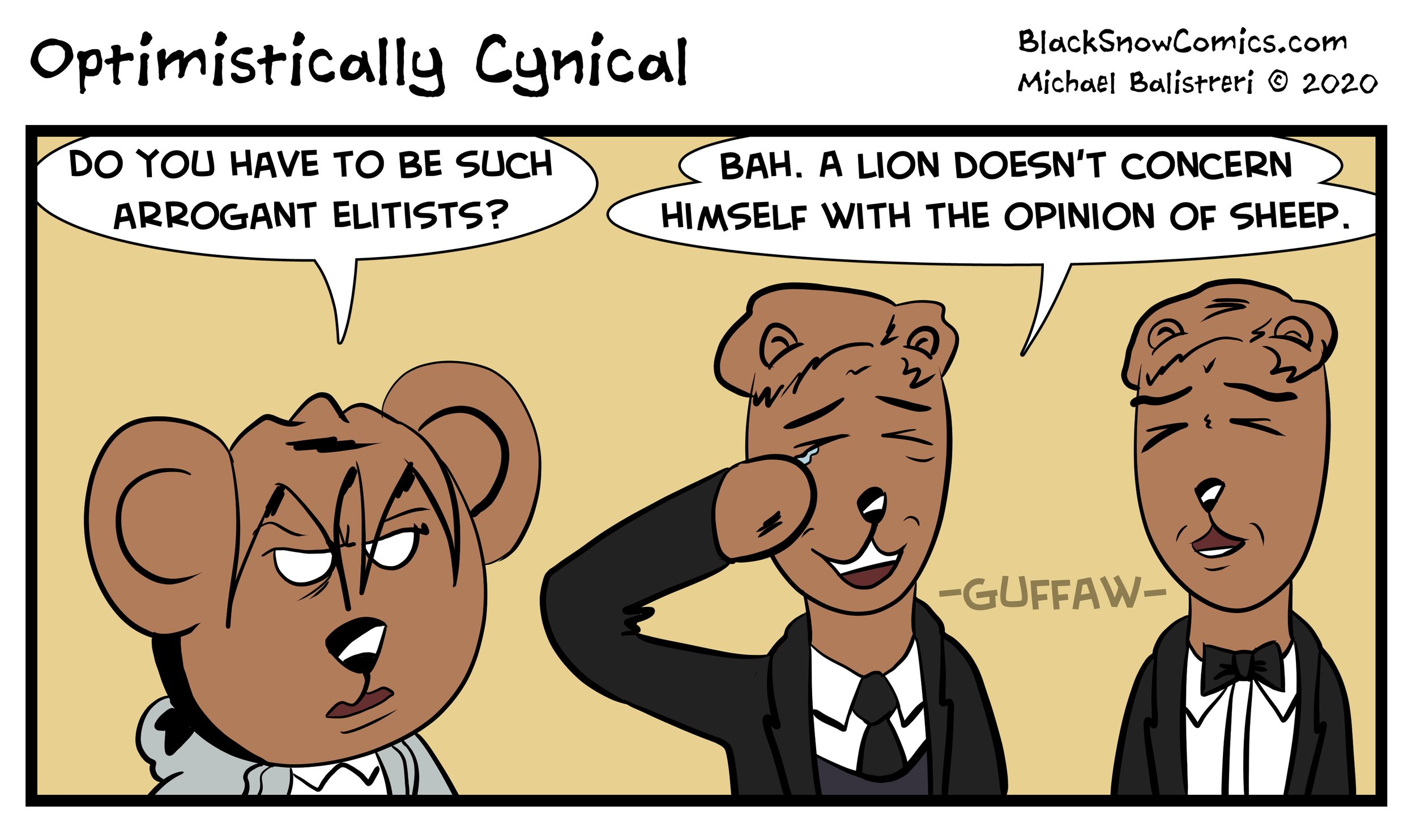 Optimistically Cynical comic strip