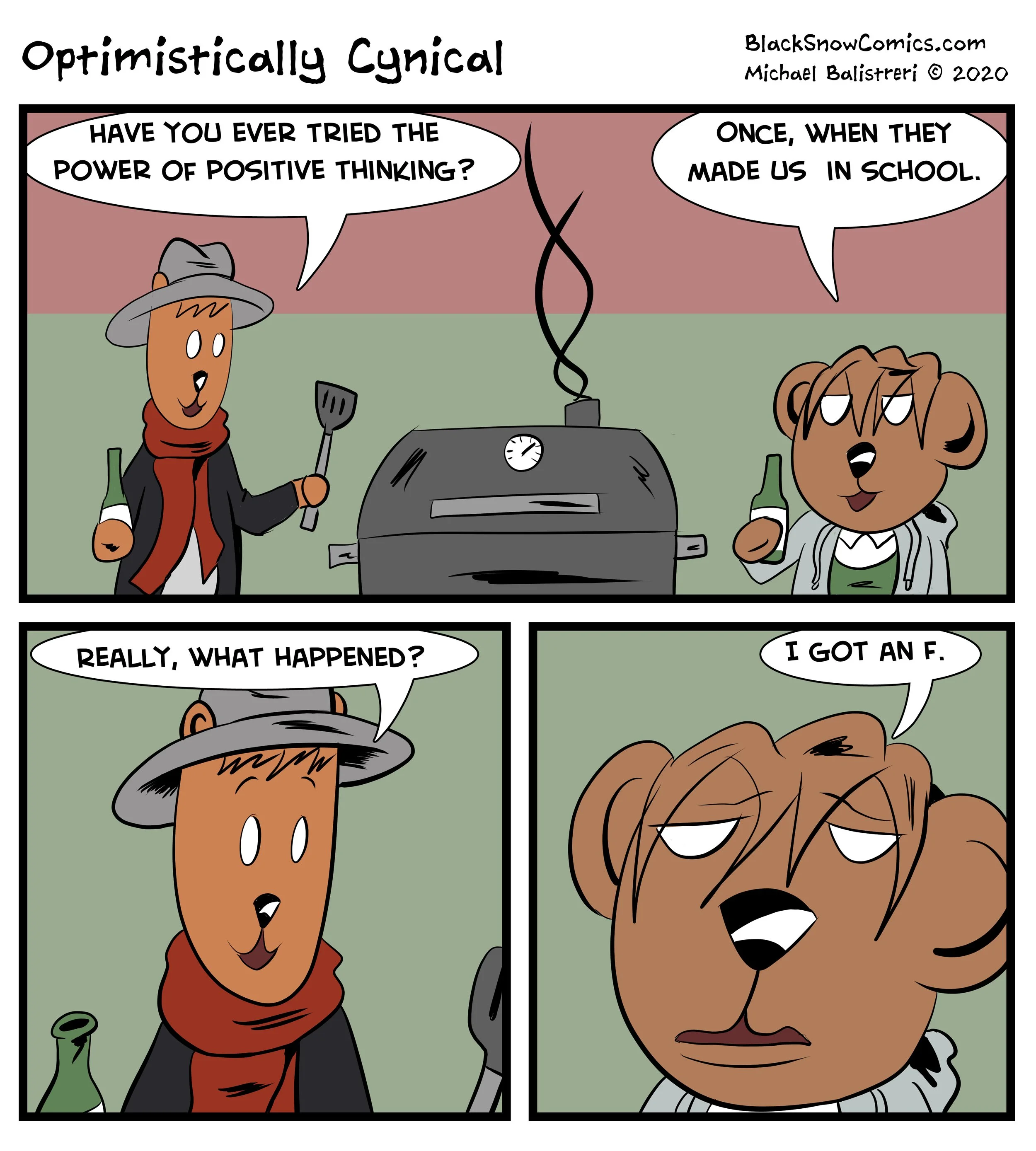 Optimistically Cynical comic strip
