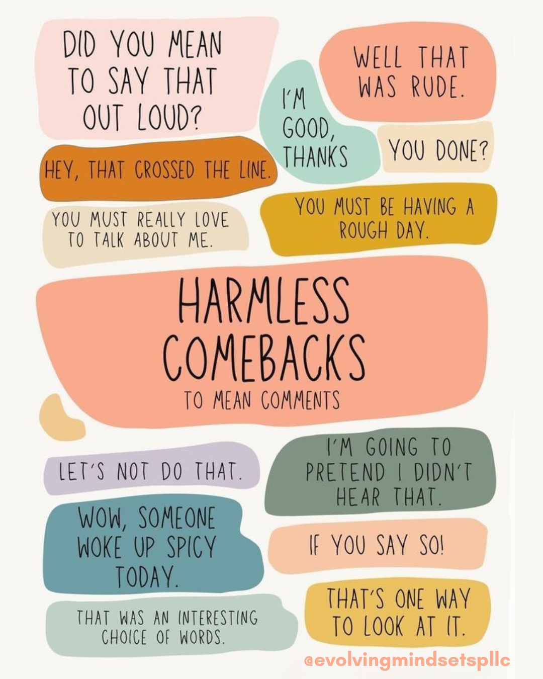 Harmless Comebacks to Mean Comments: Protecting Your Peace Without Losing Yourself 